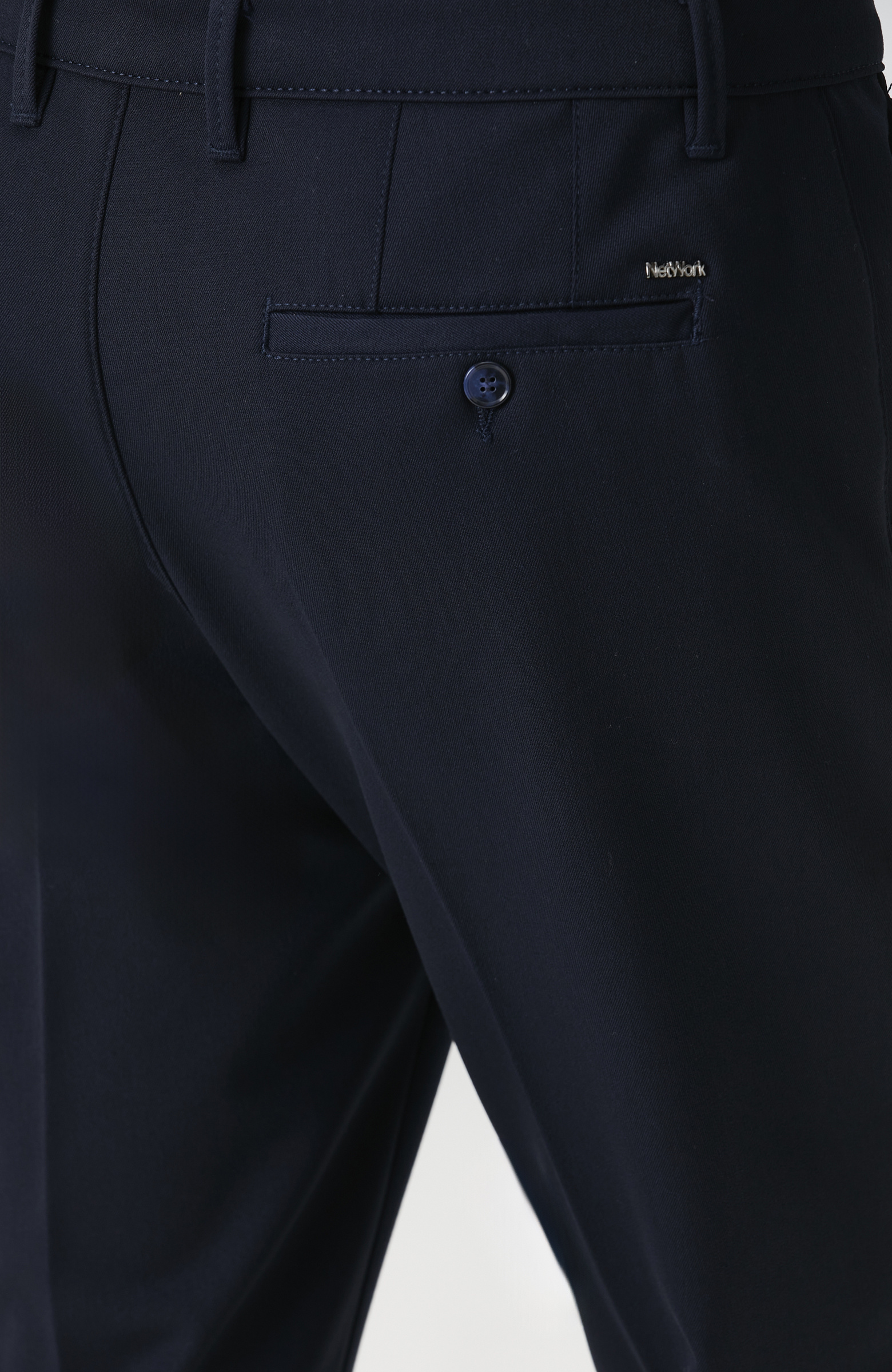 Lacivert Düz Dokuma Pantolon