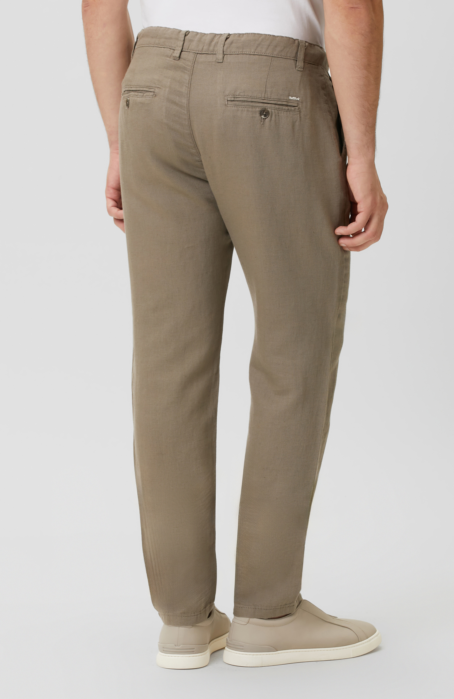 Vizon Dokuma Pamuk Keten Armür Desen Pantolon