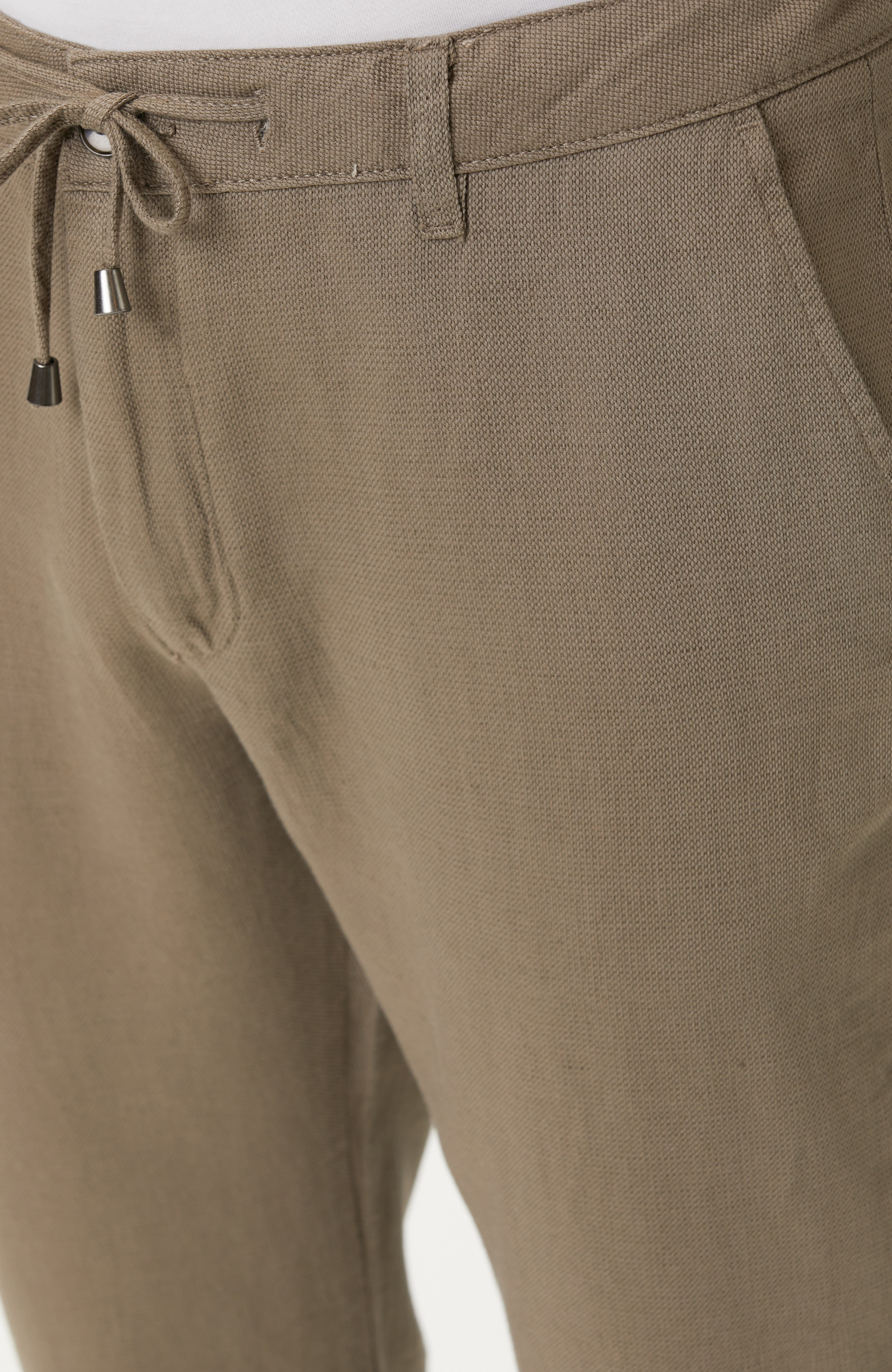 Vizon Dokuma Pamuk Keten Armür Desen Pantolon