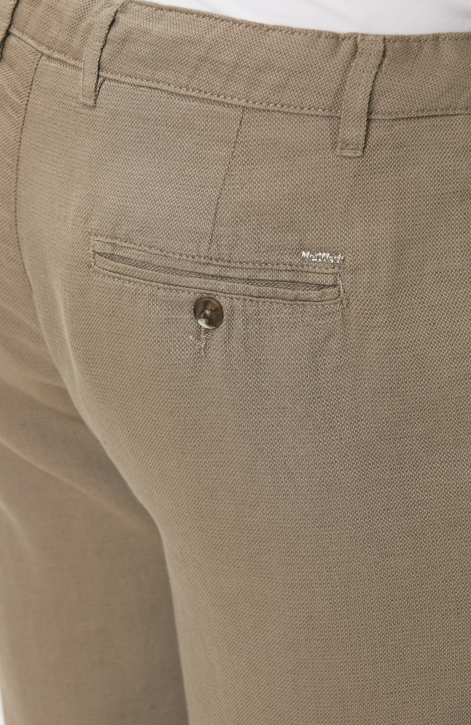 Vizon Dokuma Pamuk Keten Armür Desen Pantolon