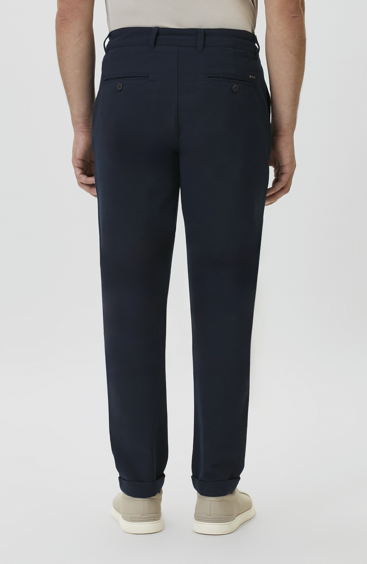 Jogger Fit Lacivert Gofreli Dokuma Pantolon