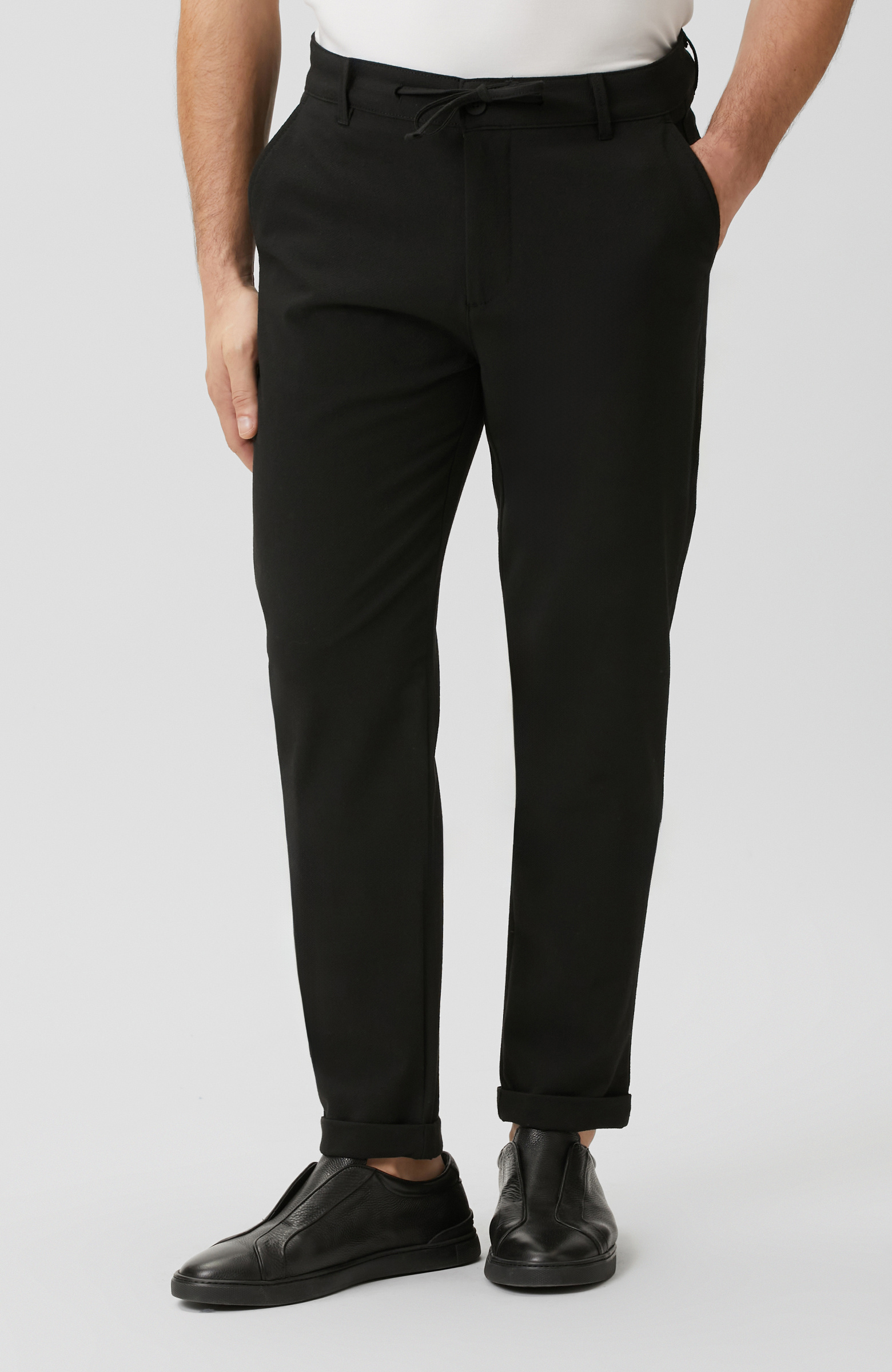 Siyah Jogger Gofre Desen Dokuma Pantolon