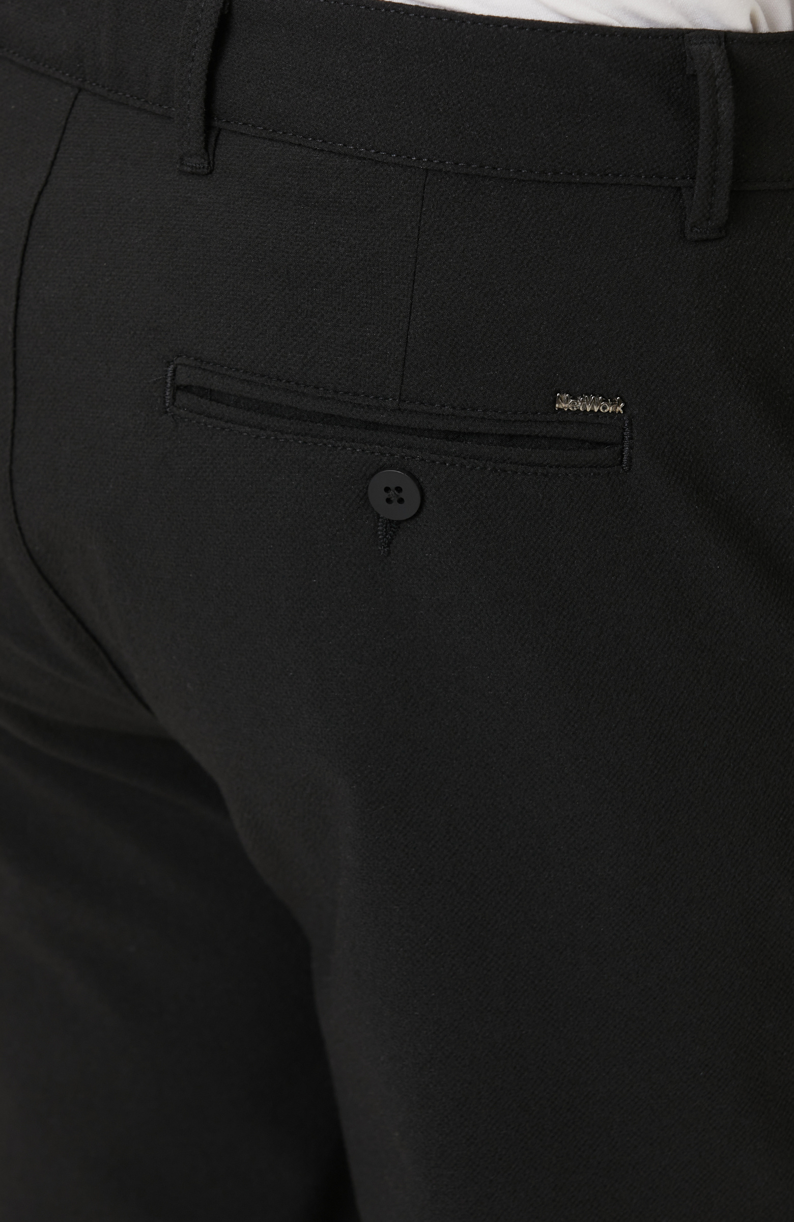 Siyah Jogger Gofre Desen Dokuma Pantolon