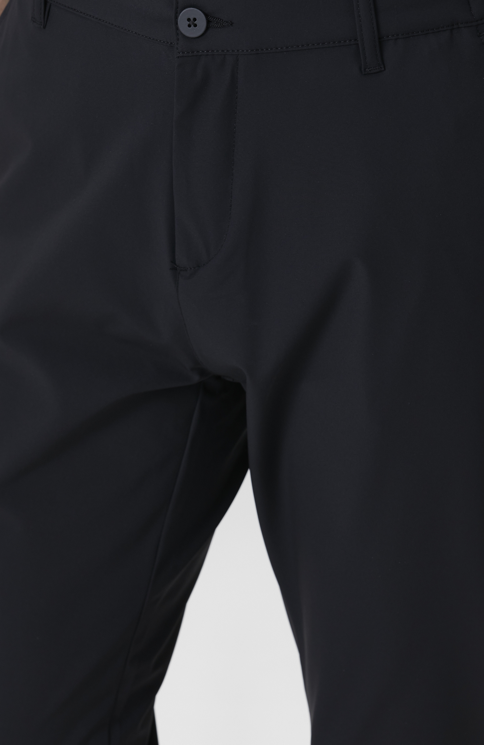 Siyah Beli Lastikli Dokuma Jogger Pantolon