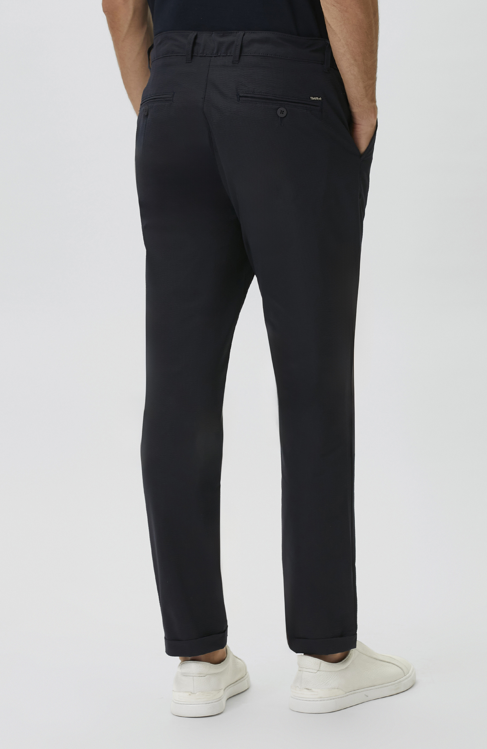 Navy Blue Striped Seer Jogger Pants