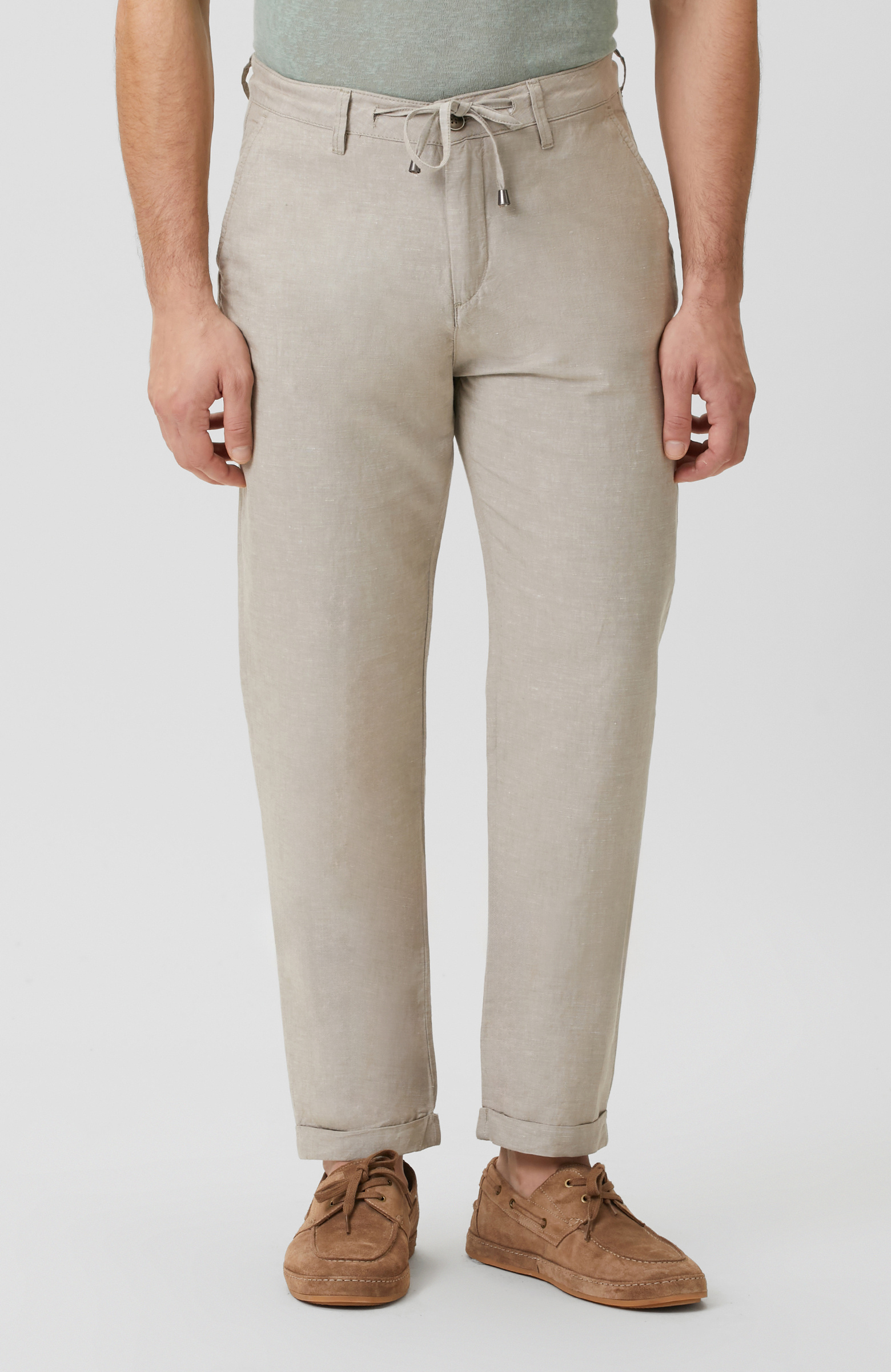 Vizon Dokuma Pamuk Keten Pantolon