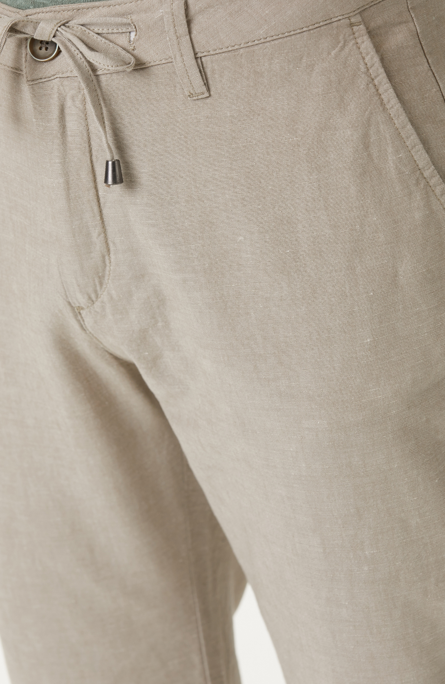 Vizon Dokuma Pamuk Keten Pantolon