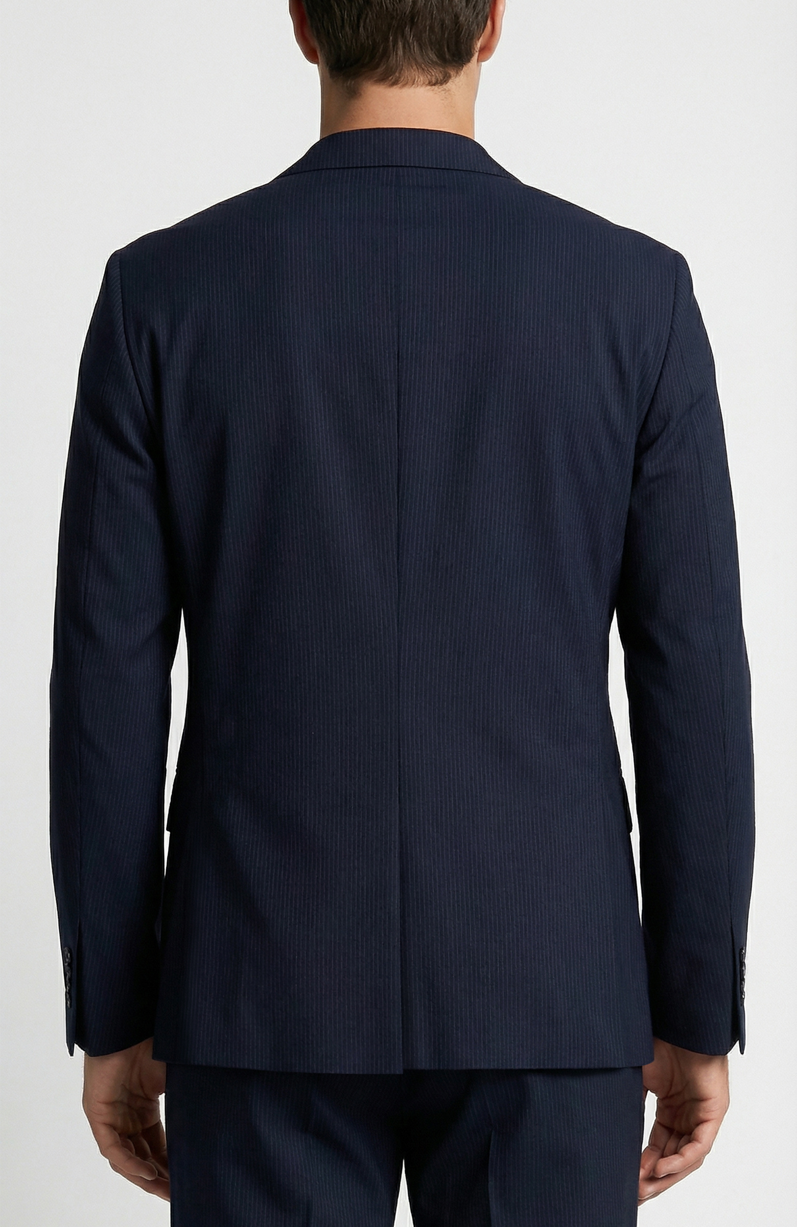 Lacivert Çizgili Takım Elbise