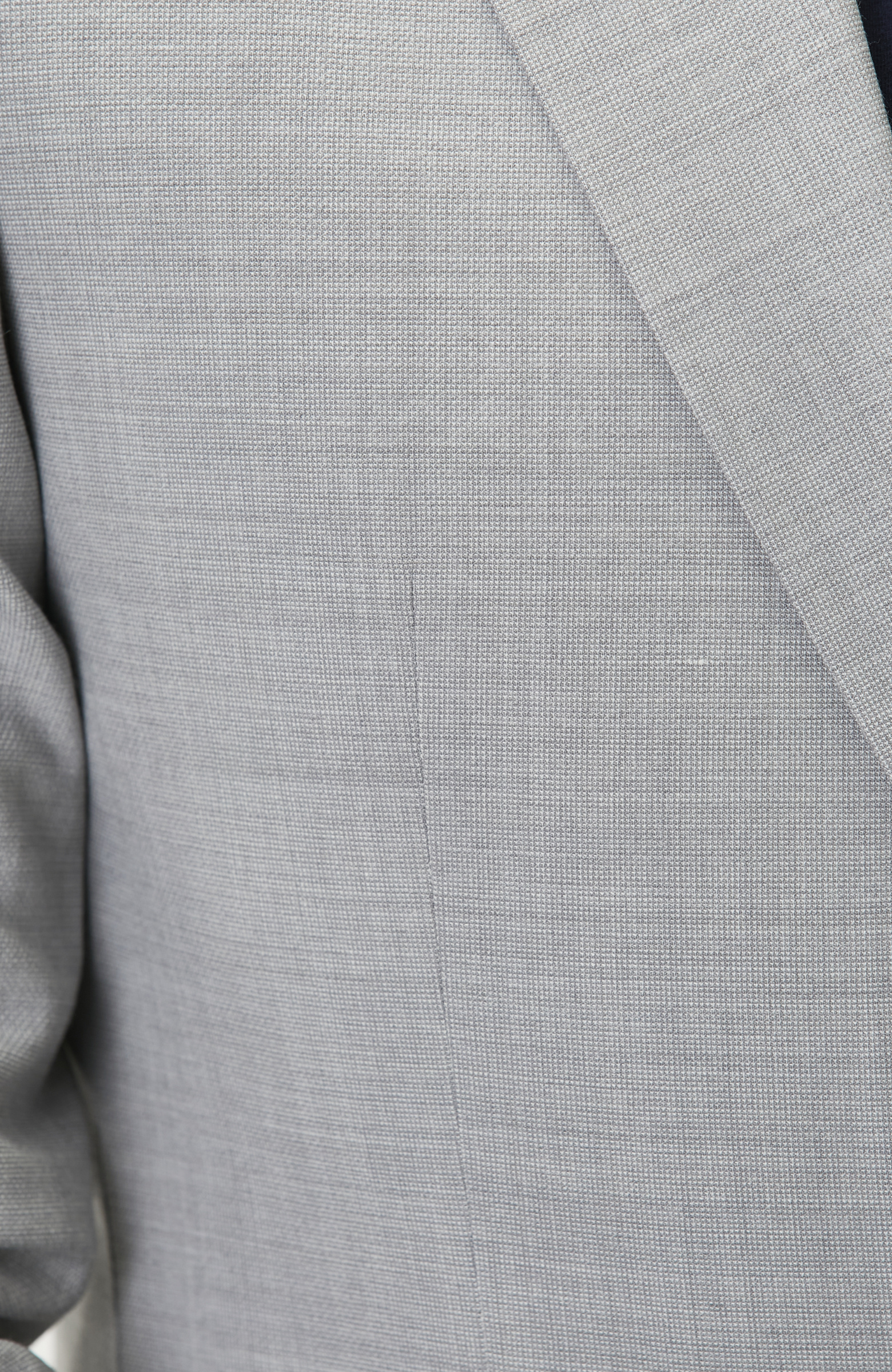 Slim Fit Açık Gri Yün Karışımlı Takım Elbise