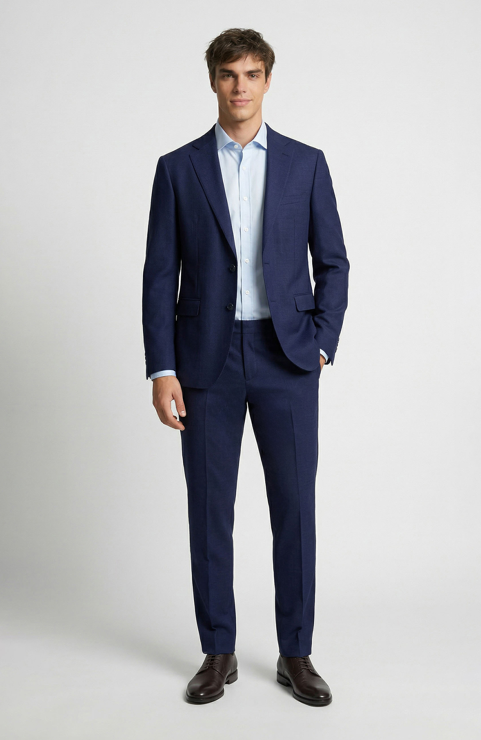 Slim Fit Lacivert Takım Elbise