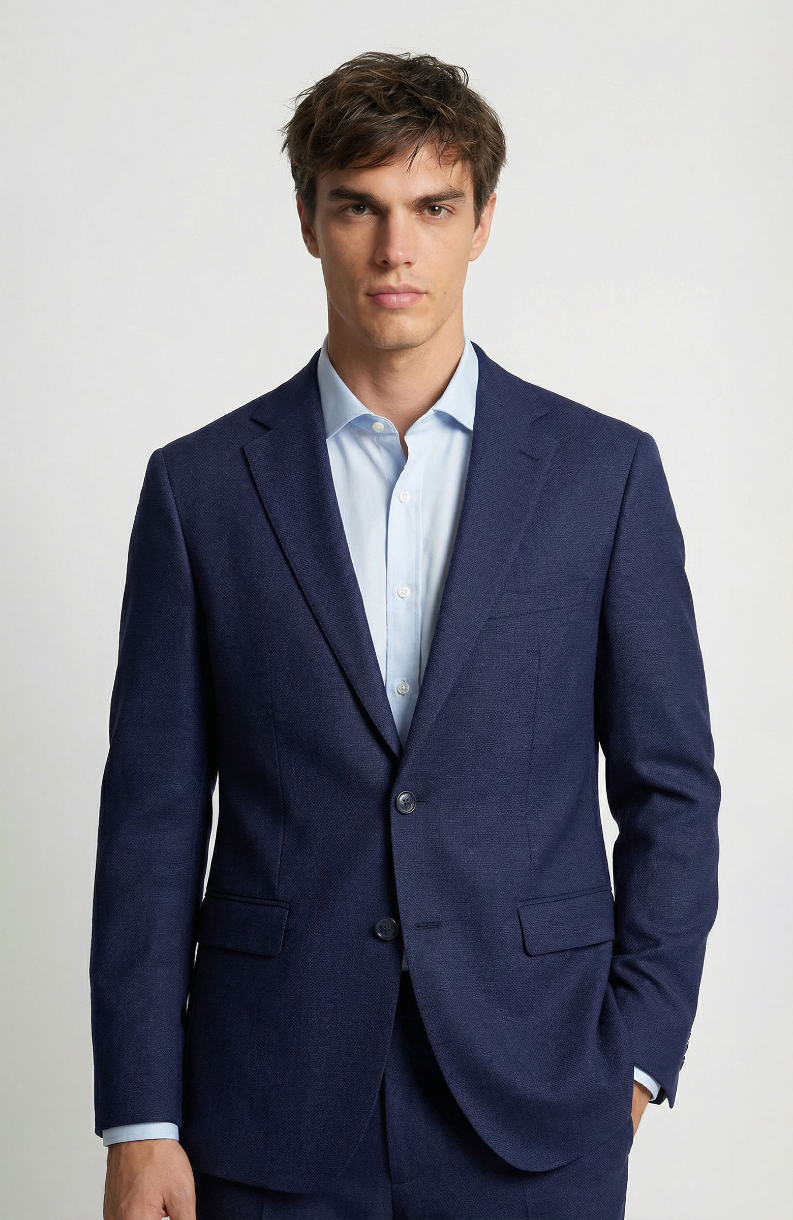 Slim Fit Lacivert Takım Elbise