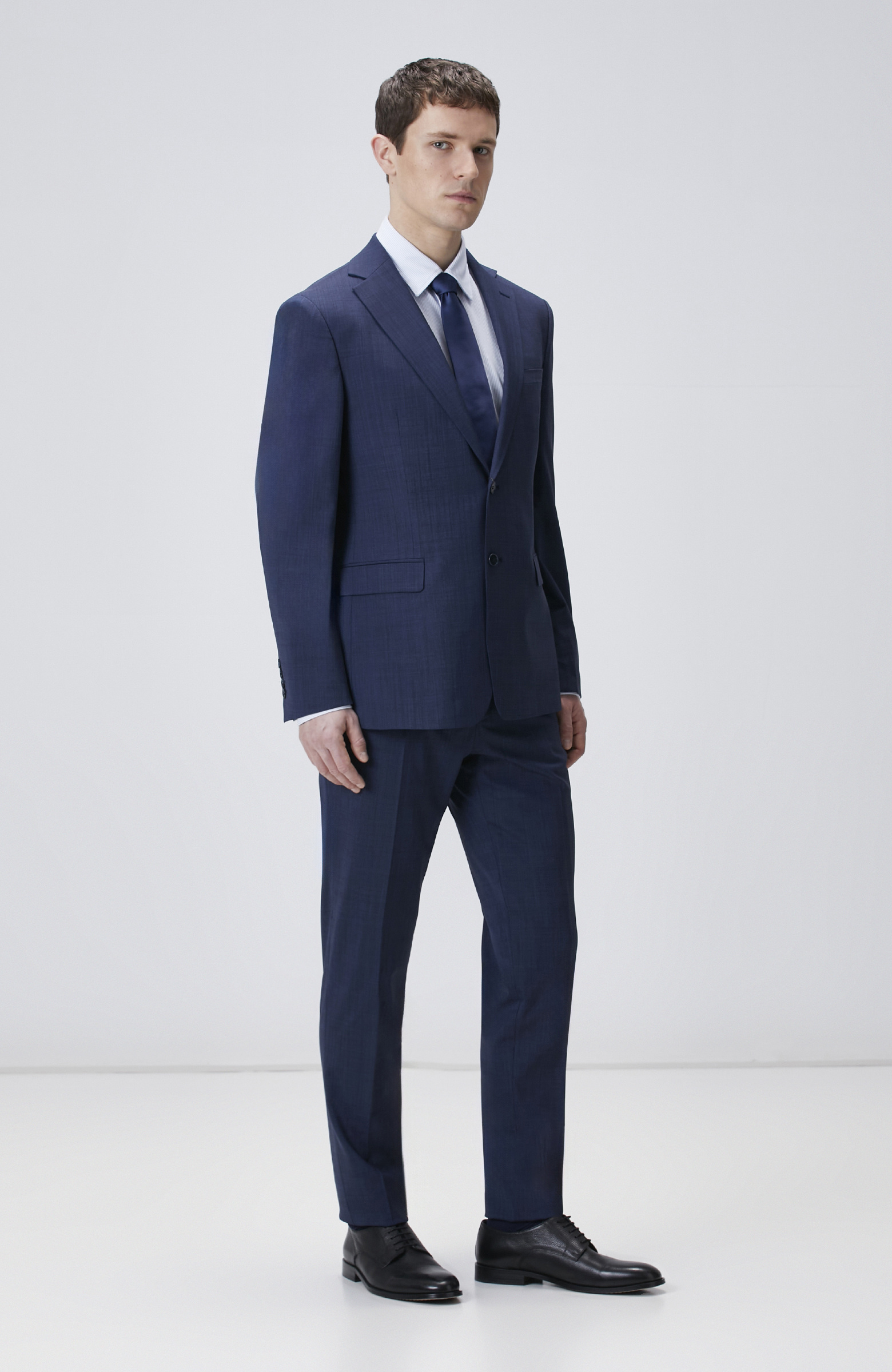 Lacivert Yün Karışımlı Takım Elbise