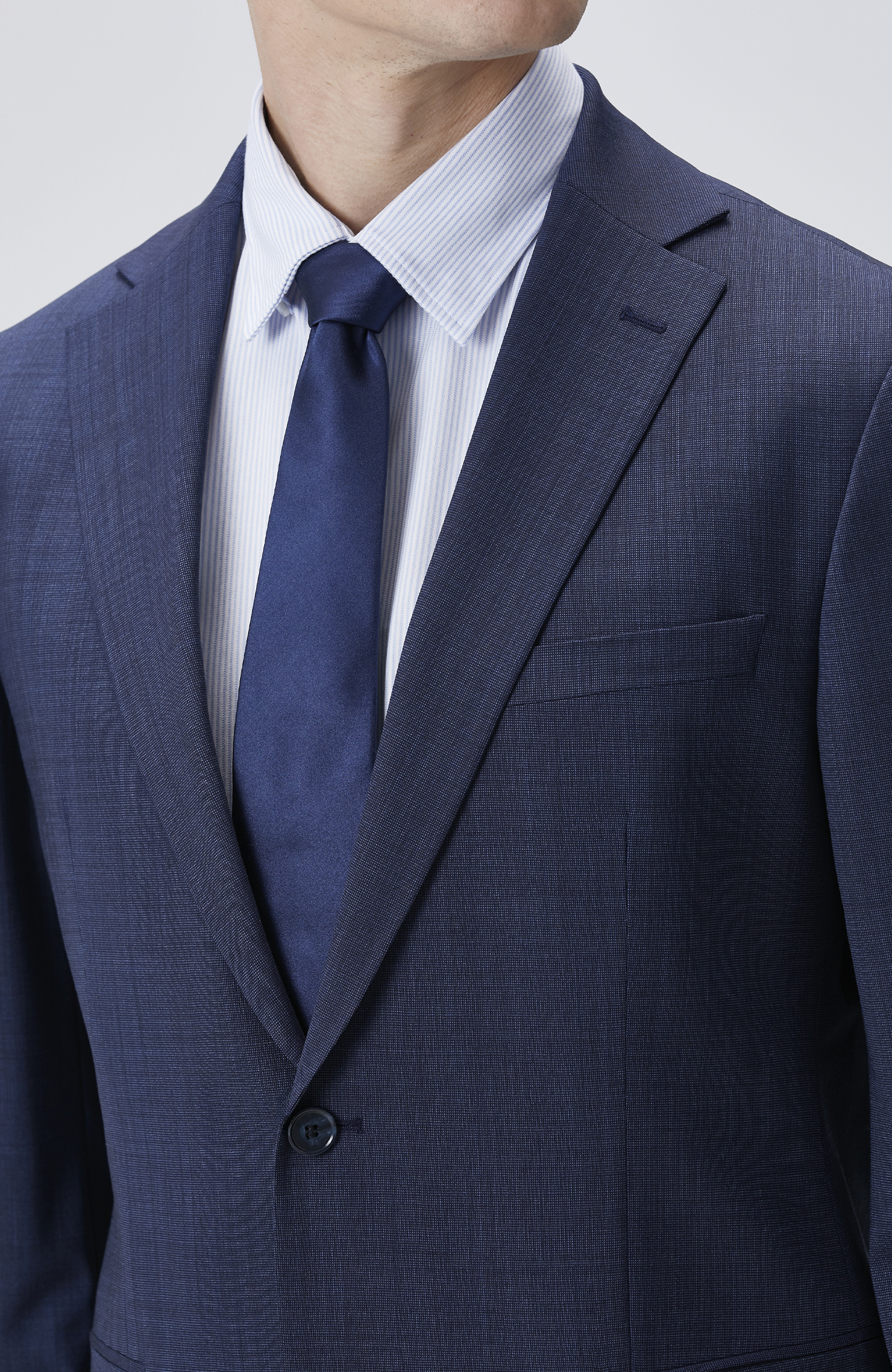 Lacivert Yün Karışımlı Takım Elbise