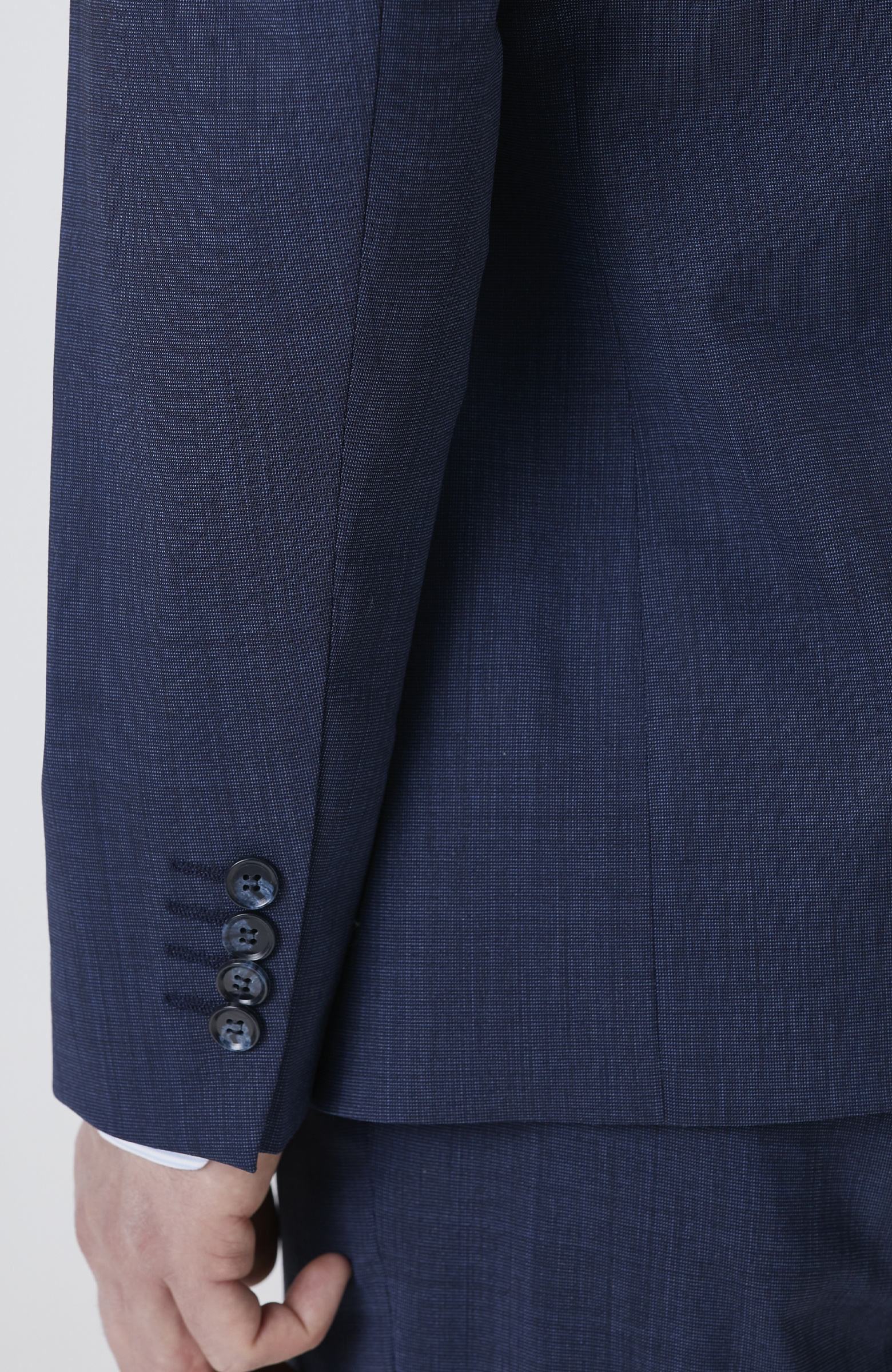 Lacivert Yün Karışımlı Takım Elbise