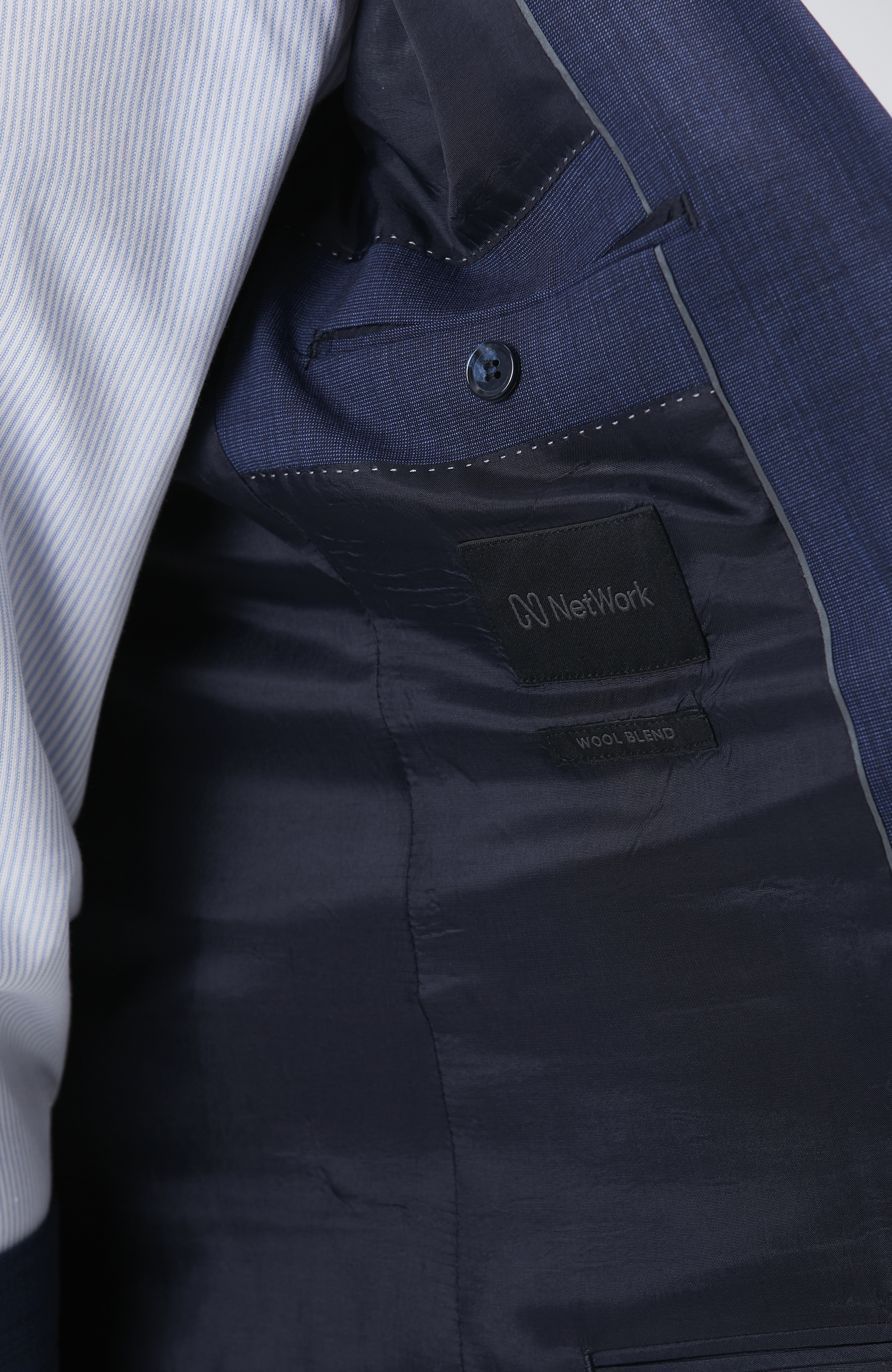 Lacivert Yün Karışımlı Takım Elbise