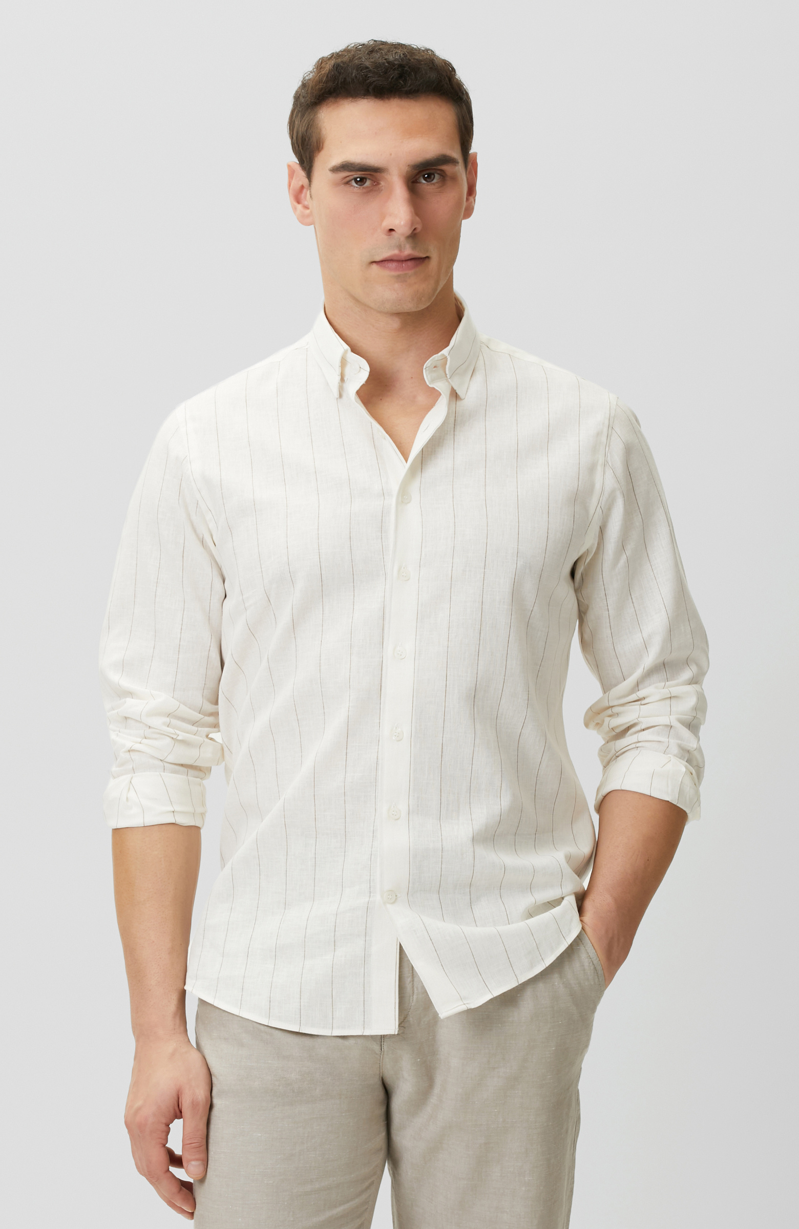 Ekru Kahverengi Gömlek