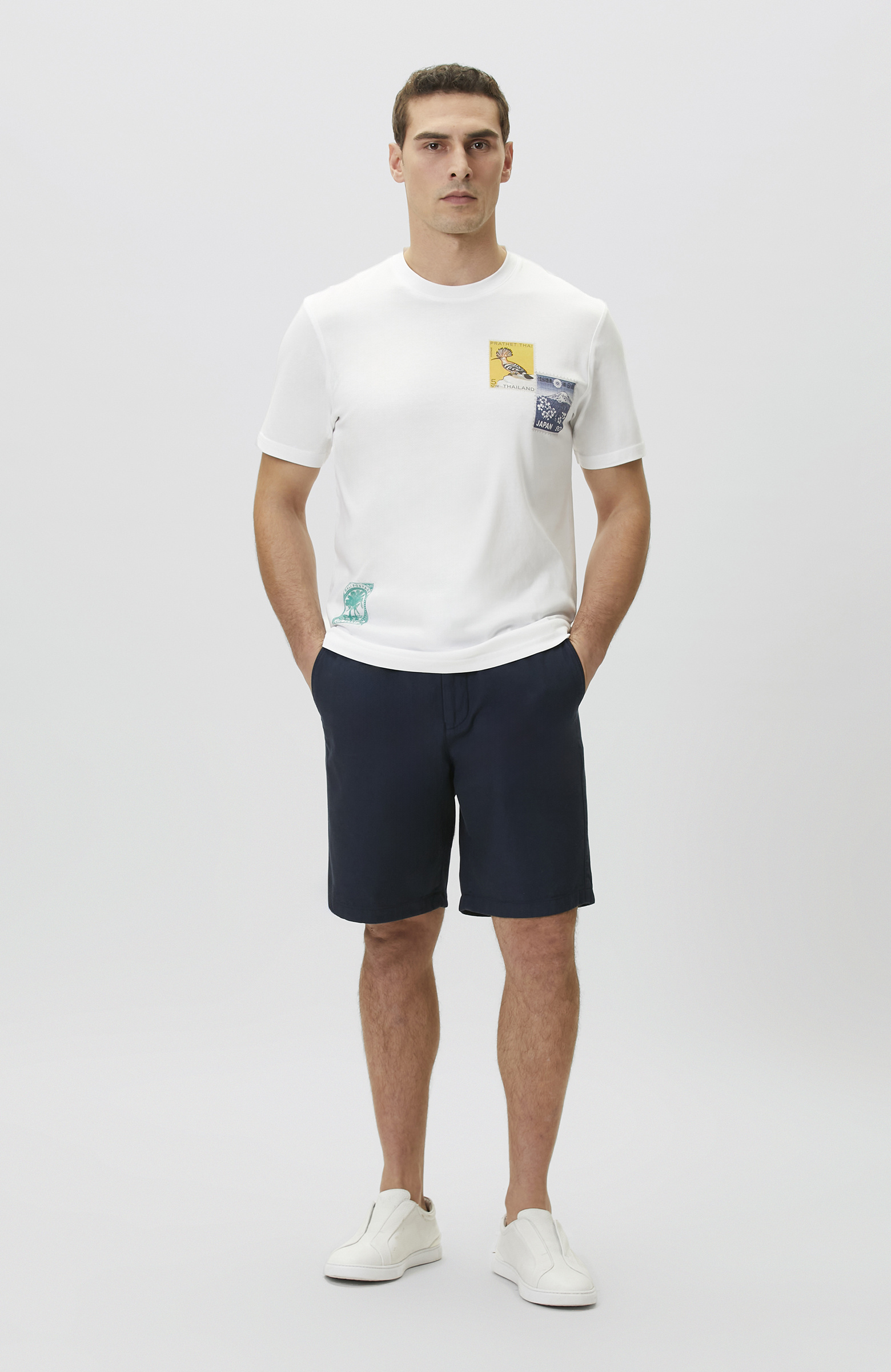 Beyaz Baskılı T-shirt