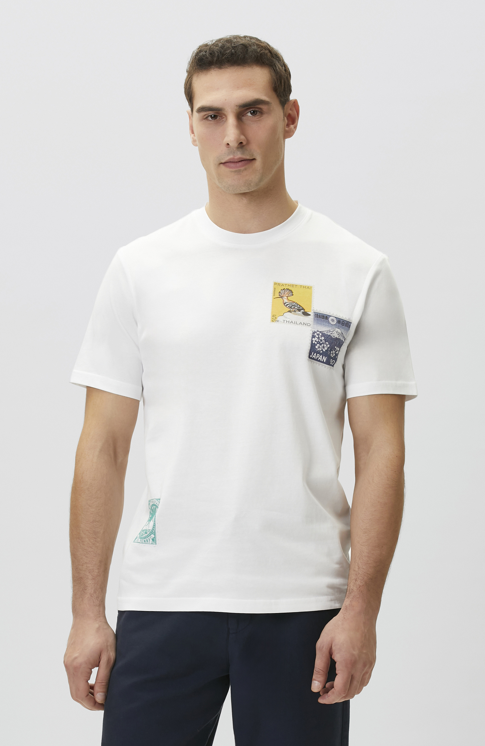 Beyaz Baskılı T-shirt