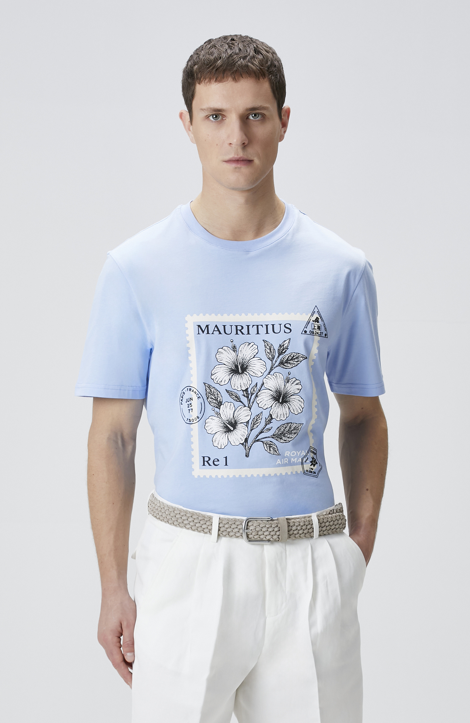 Mavi Baskılı T-shirt