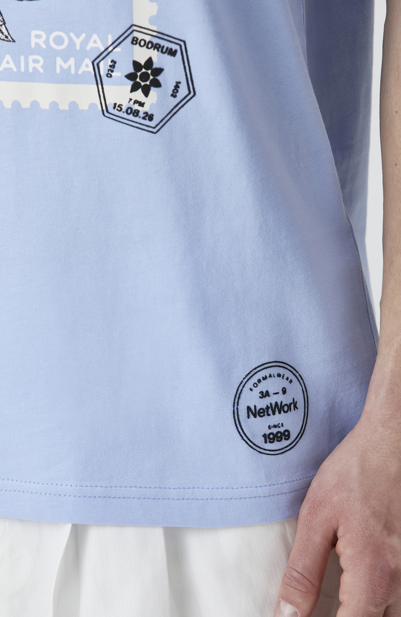 Mavi Baskılı T-shirt