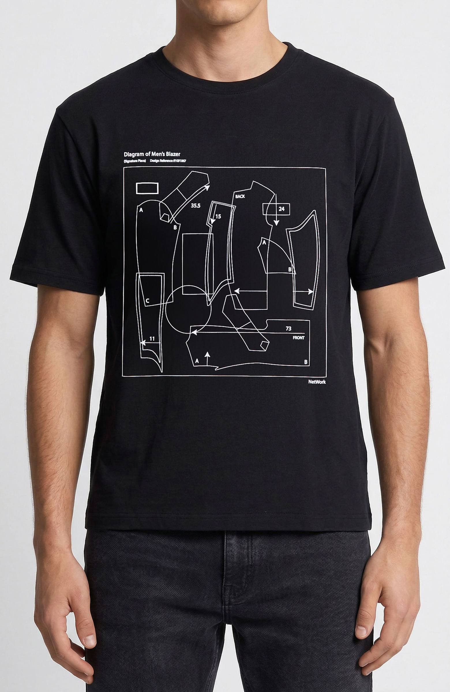 Siyah Baskılı T-shirt