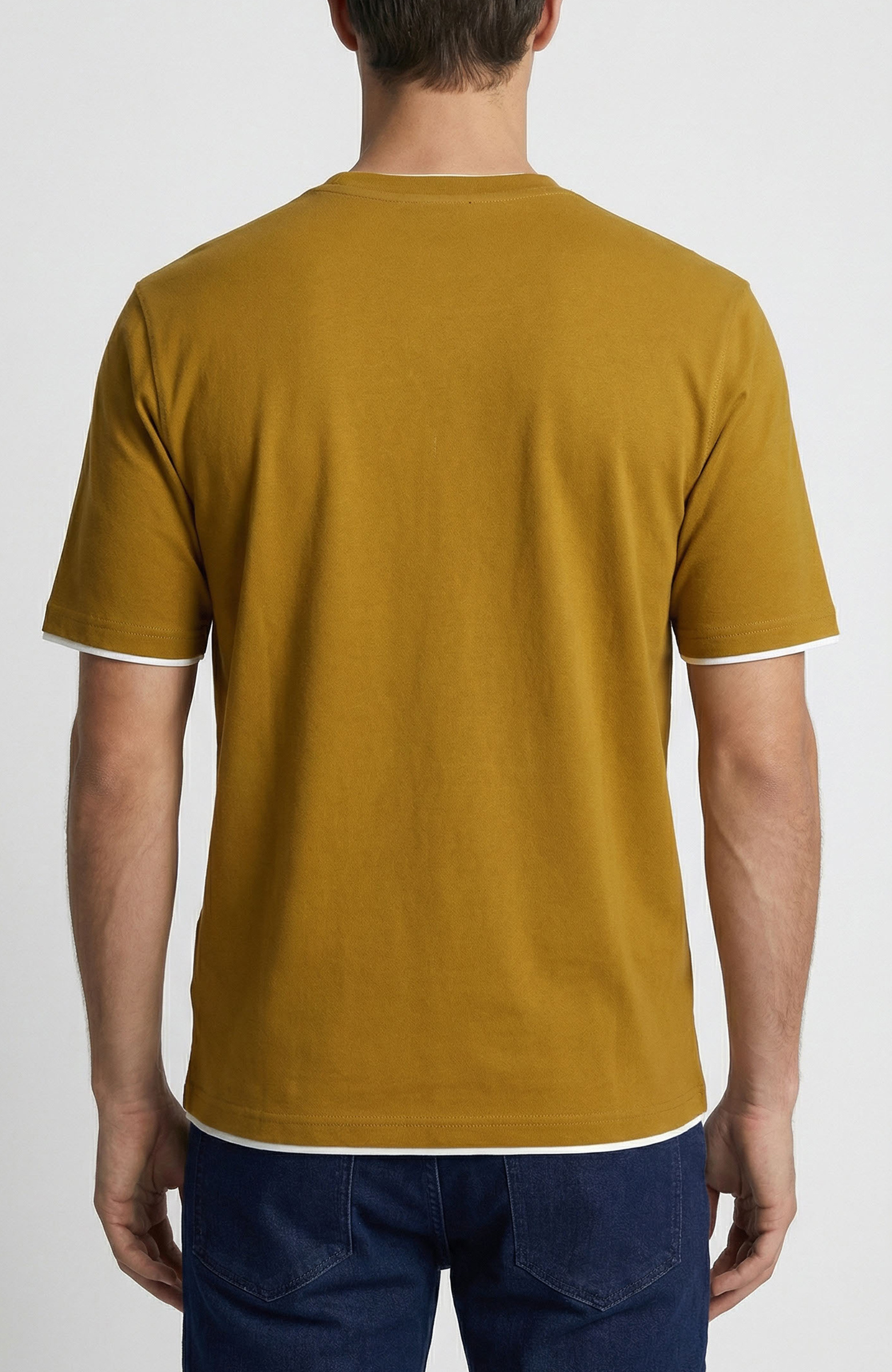 Oil Green Pique T-shirt with Pockets