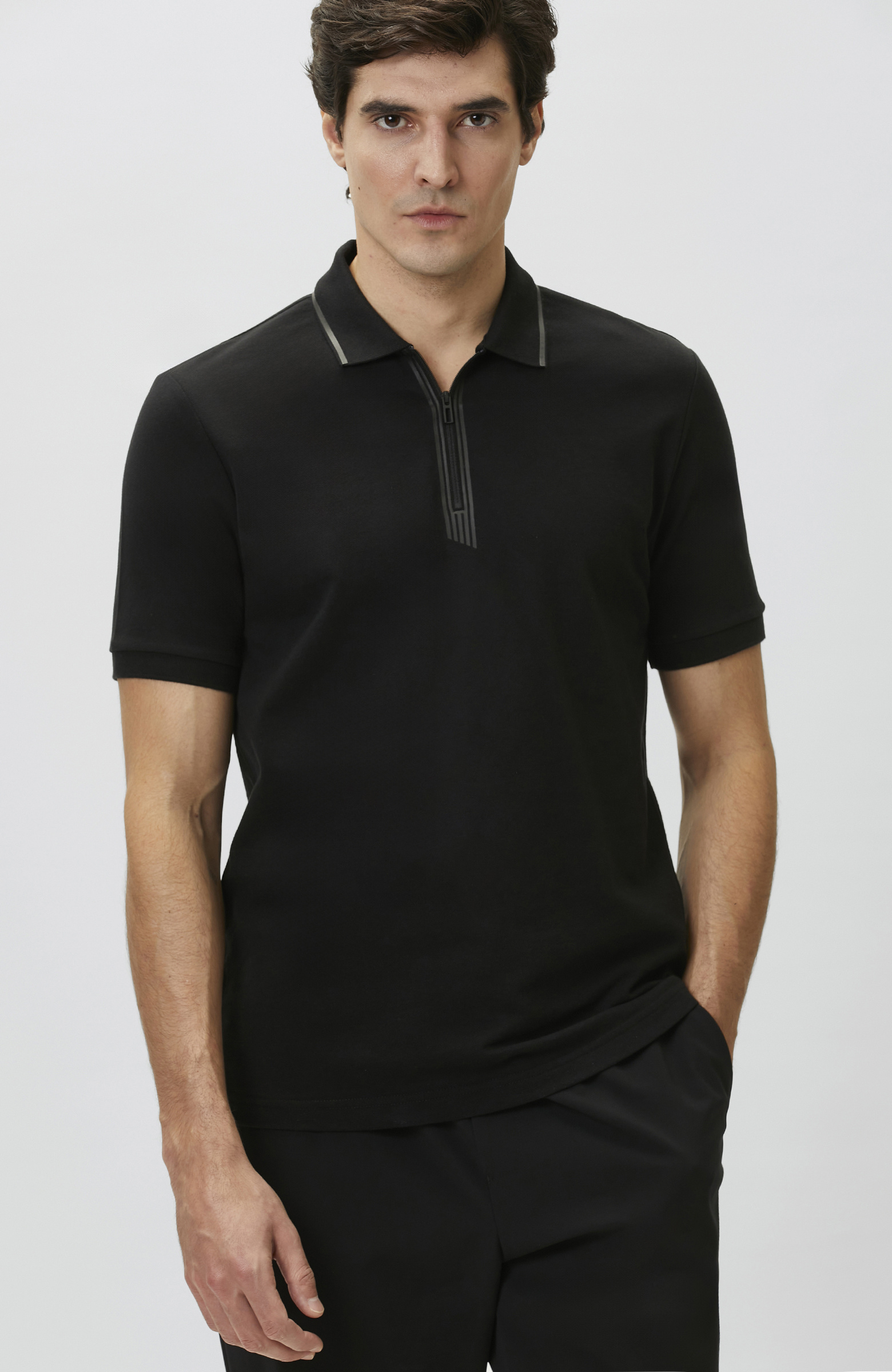 N-Tech Black Zippered T-shirt