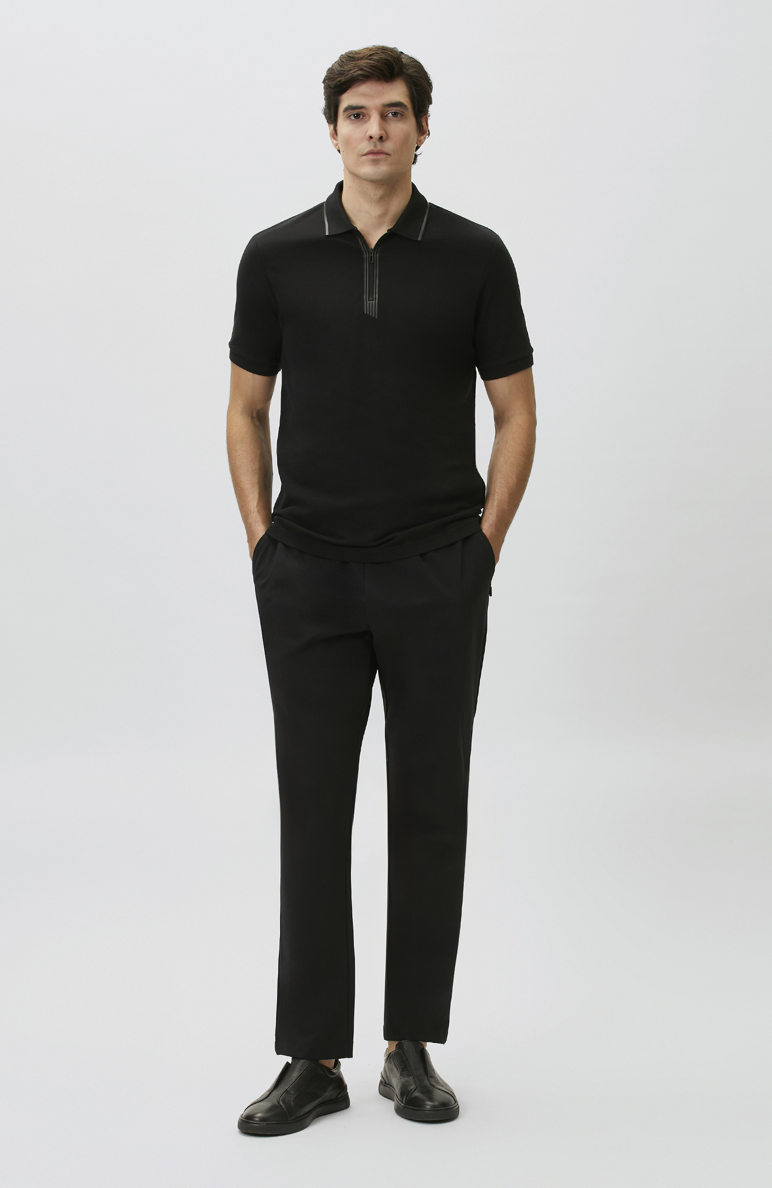 N-Tech Black Zippered T-shirt