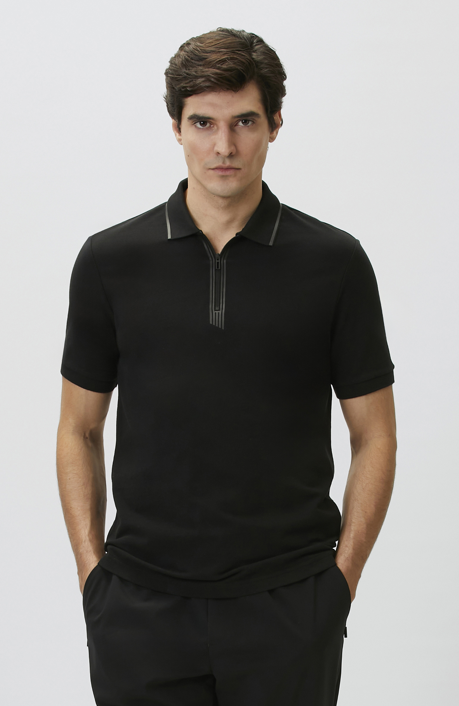 N-Tech Black Zippered T-shirt