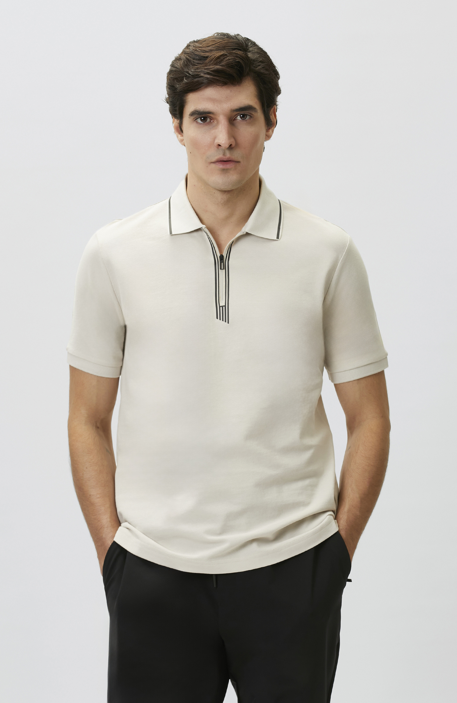 N-Tech Stone Zipper T-shirt