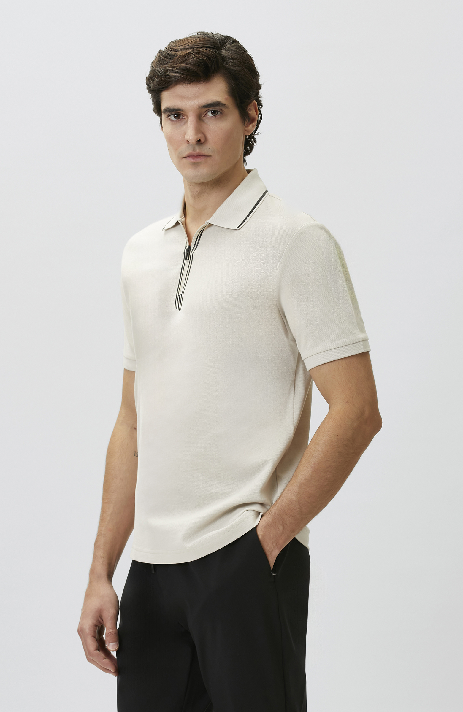 N-Tech Stone Zipper T-shirt