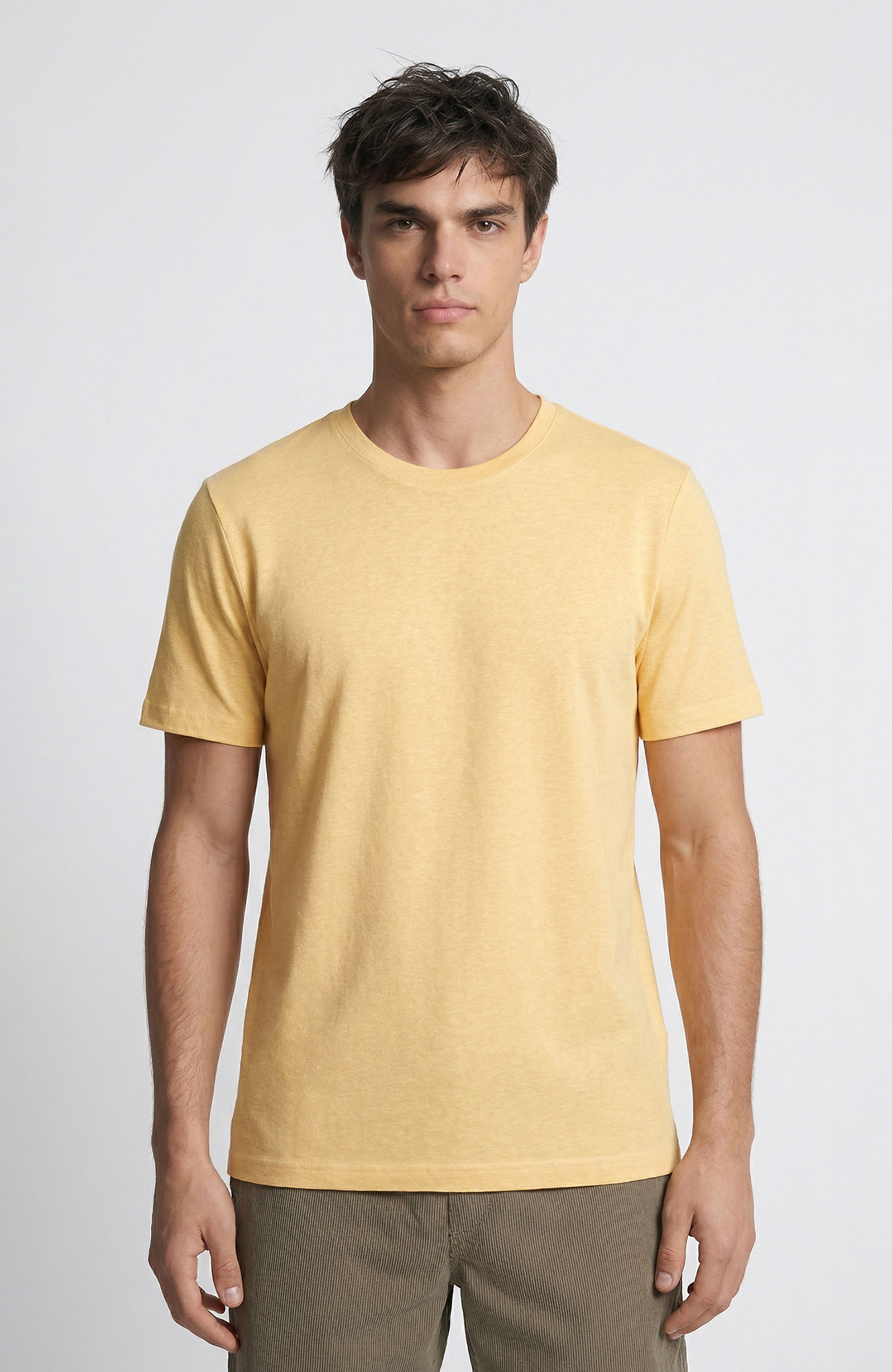 Sarı Basic T-shirt