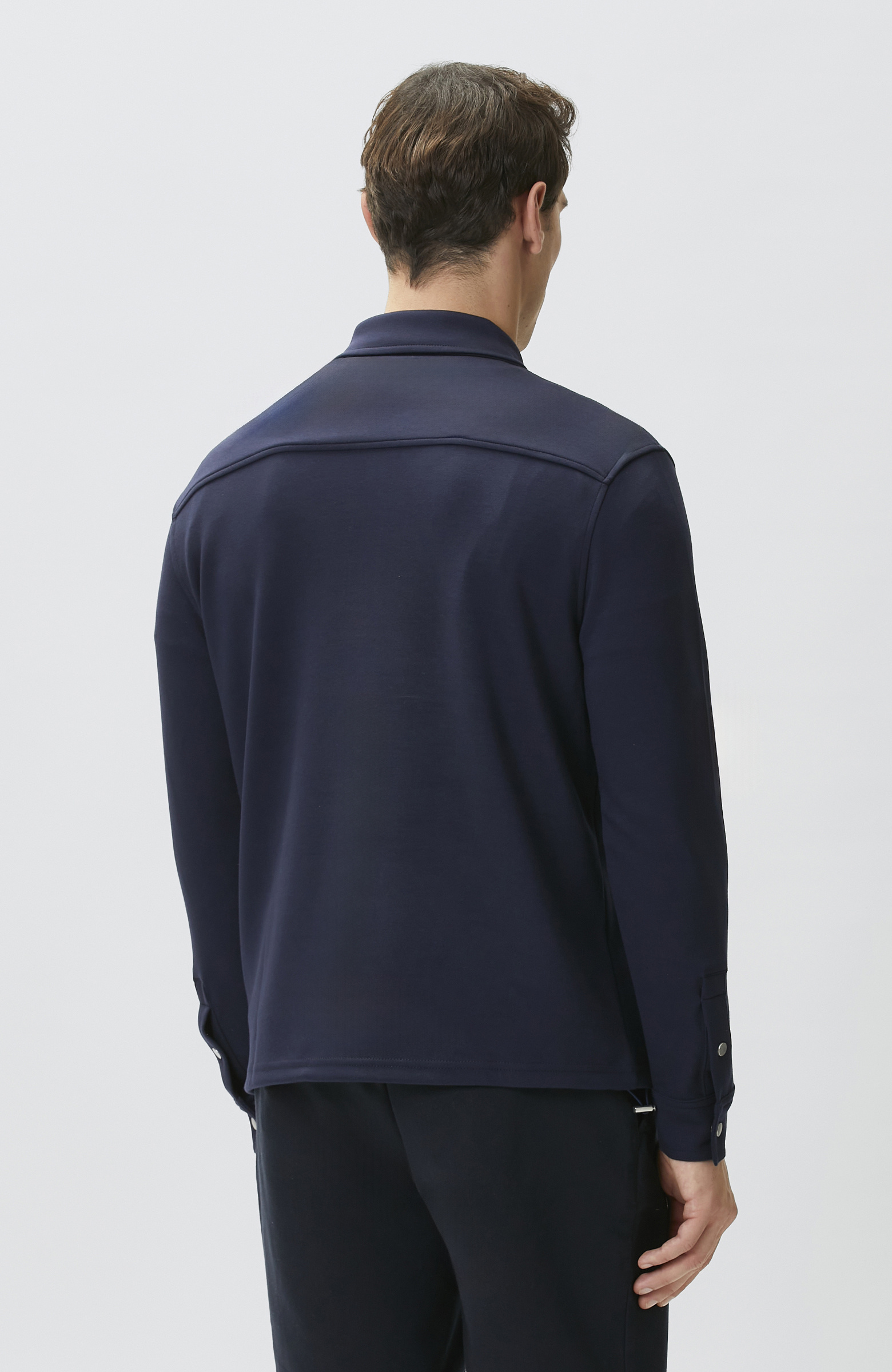 Lacivert Dik Yaka Sweatshirt
