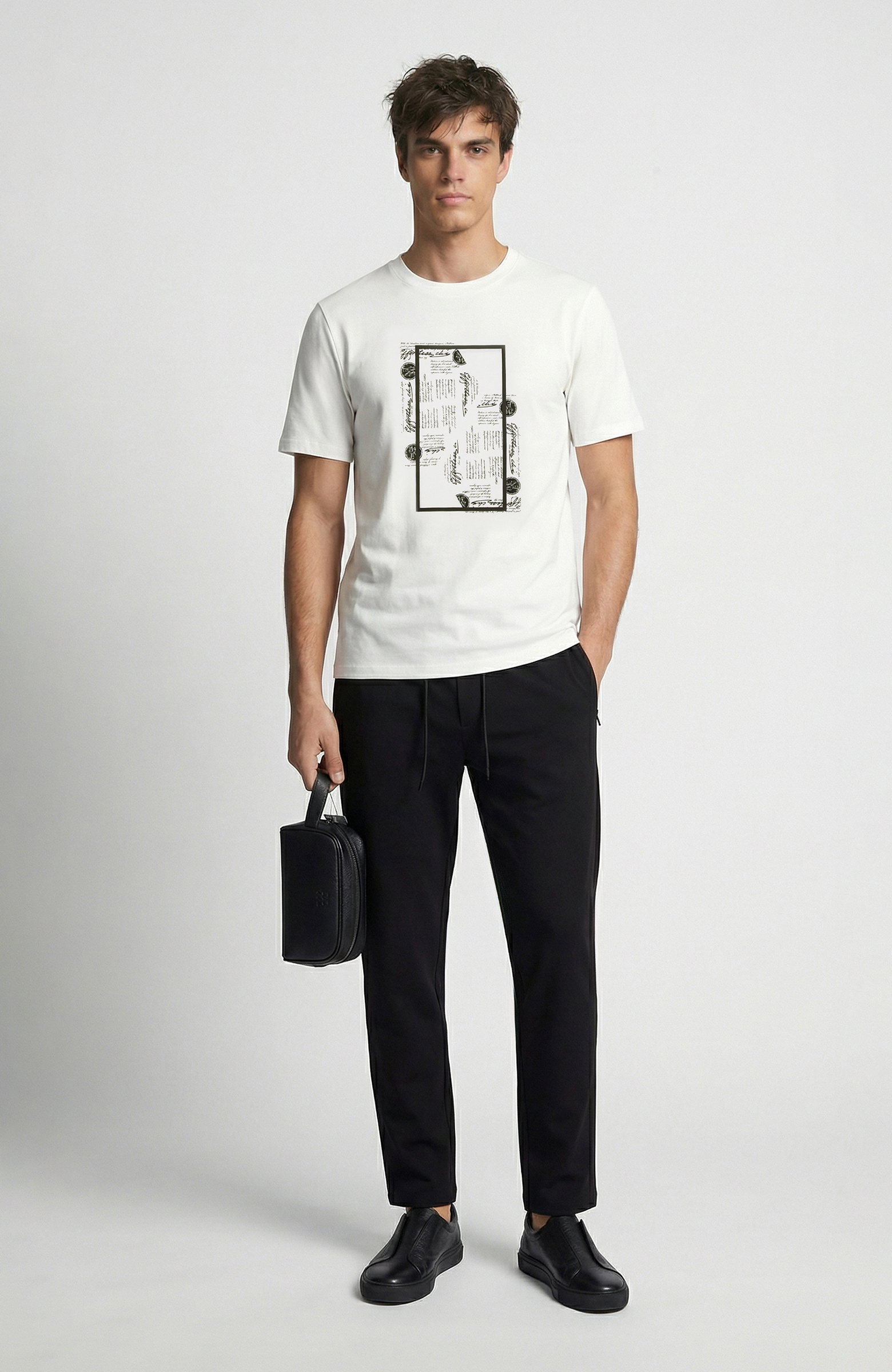 White Seal Print Detailed T-shirt