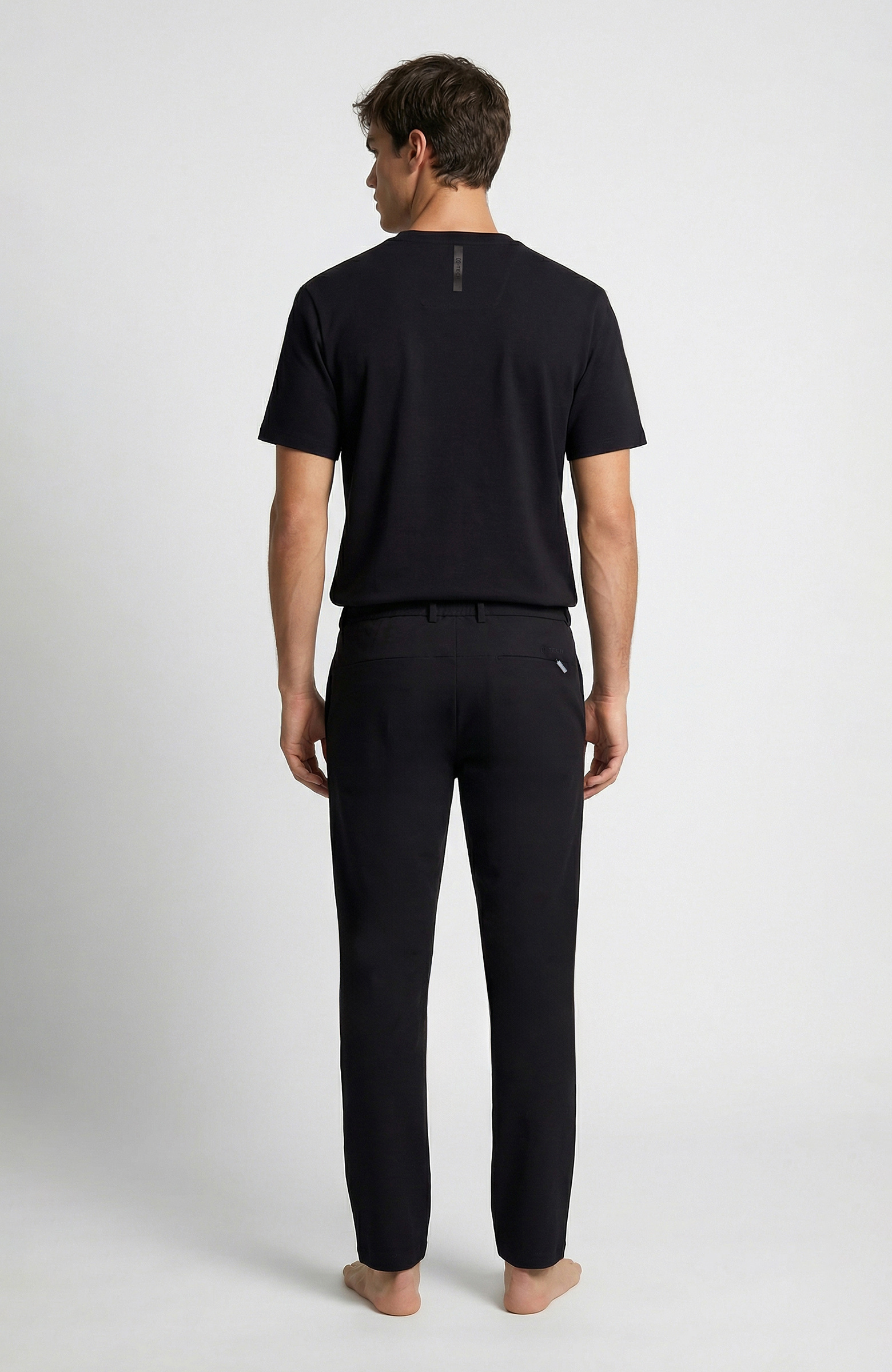 N-Tech Black Mini Letter Printed T-shirt