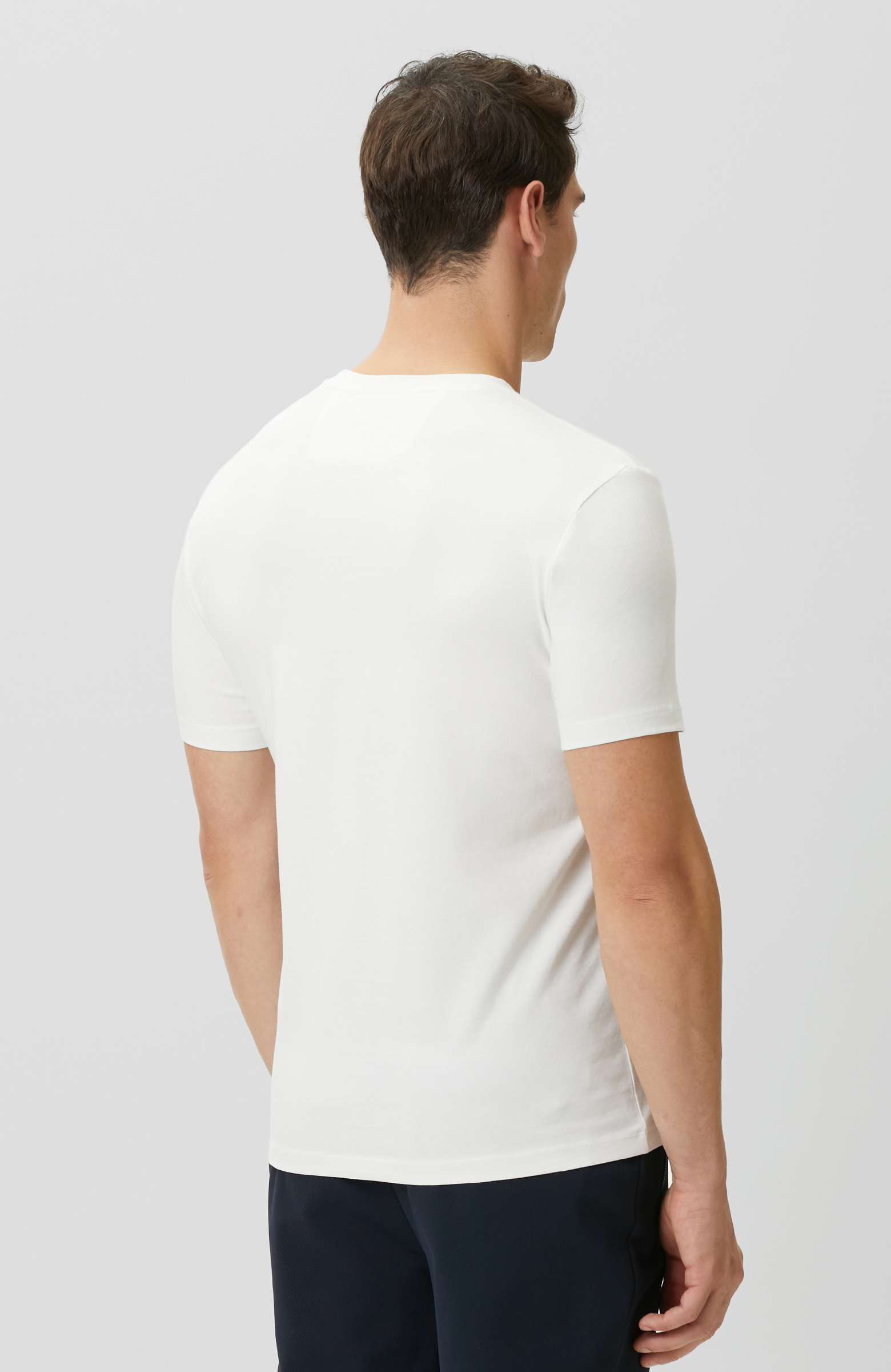 N-Tech Beyaz Network Mini Harf Baskılı T-shirt