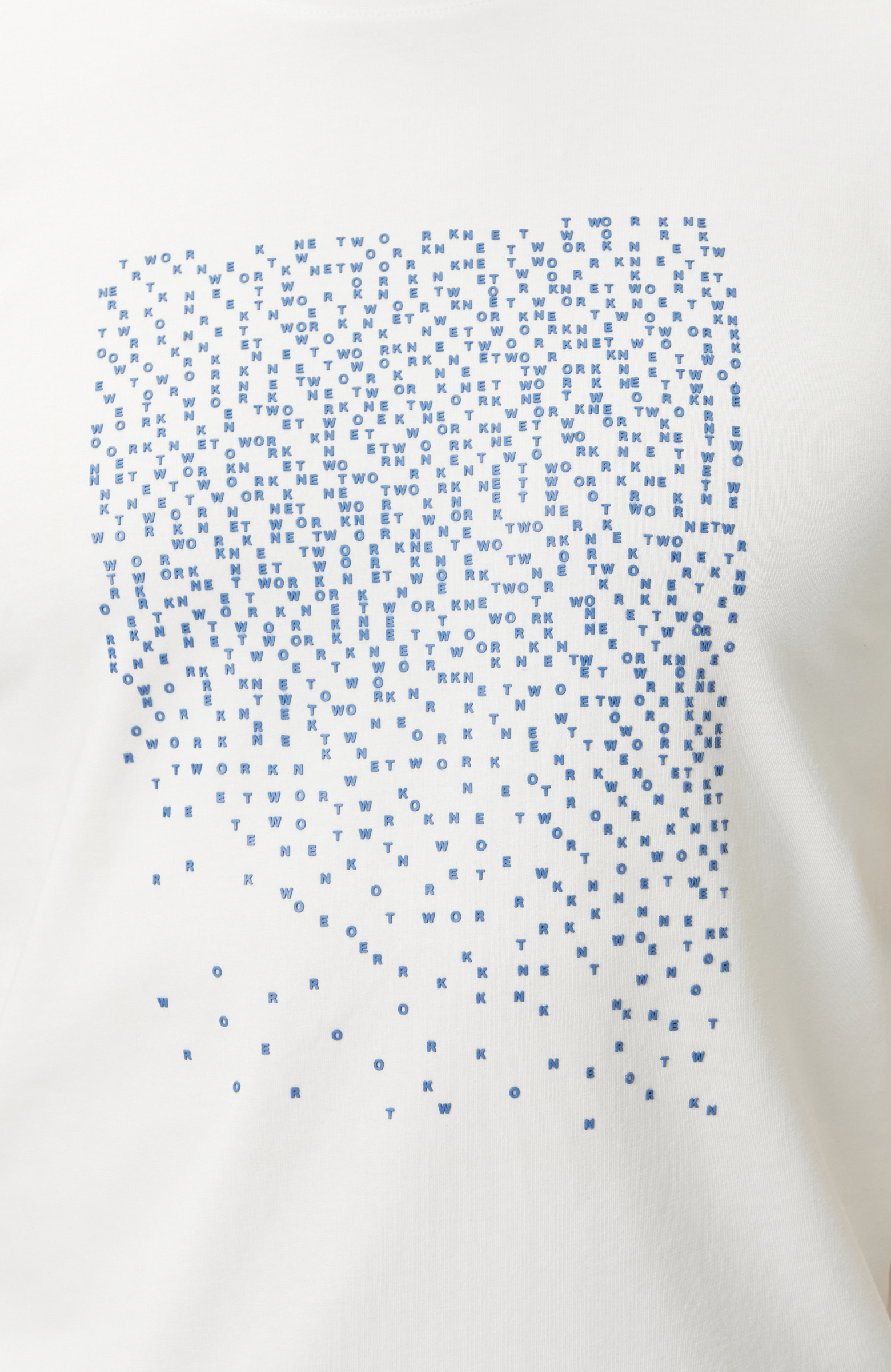 N-Tech Beyaz Network Mini Harf Baskılı T-shirt