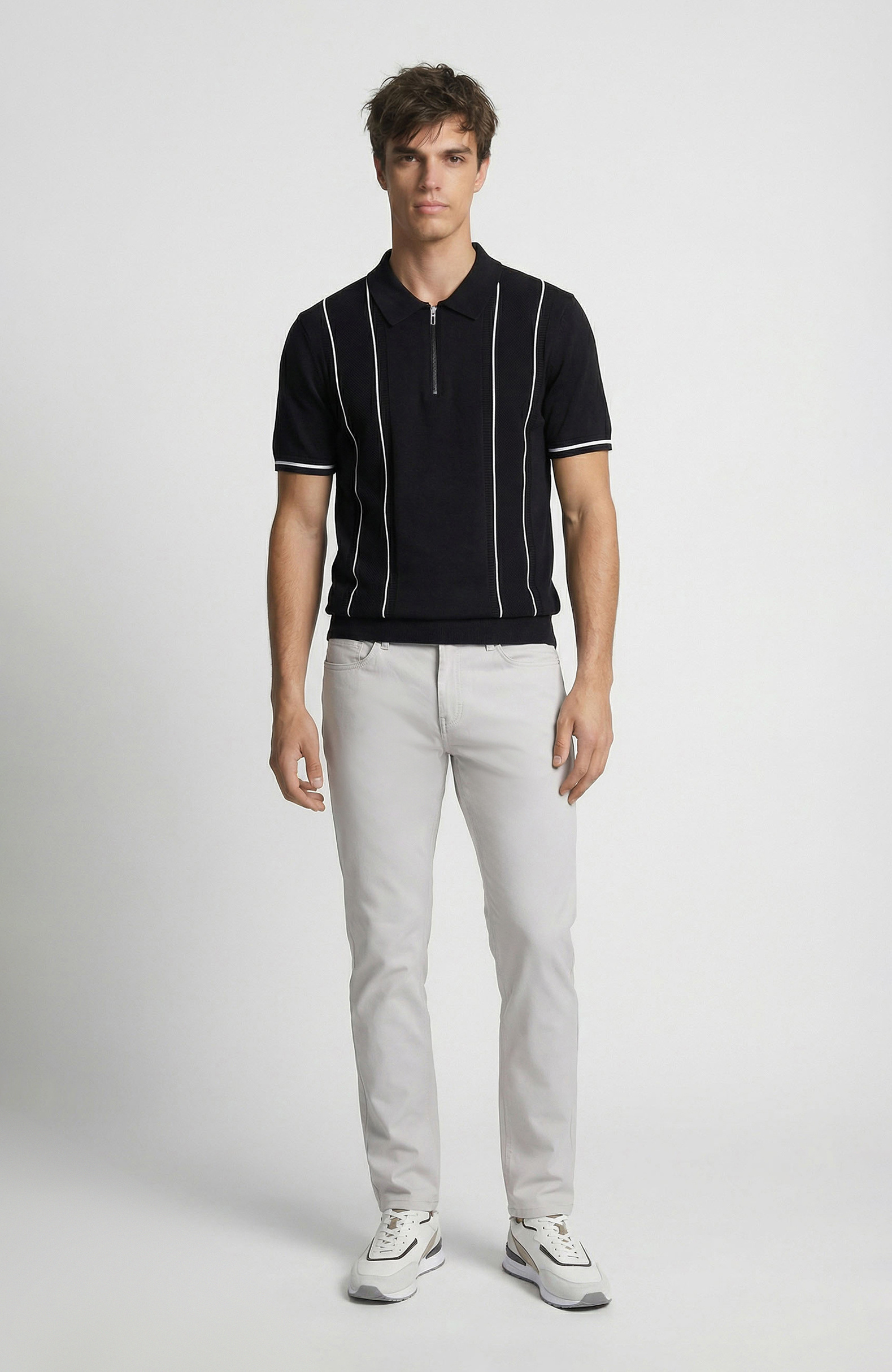 Black Polo Neck Knitwear Sweater