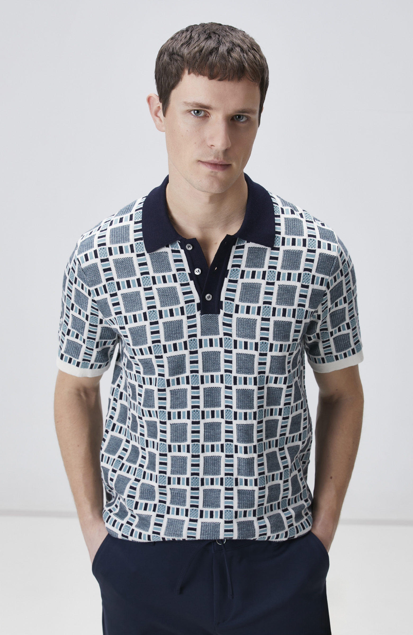 Mint Desenli Triko Kazak