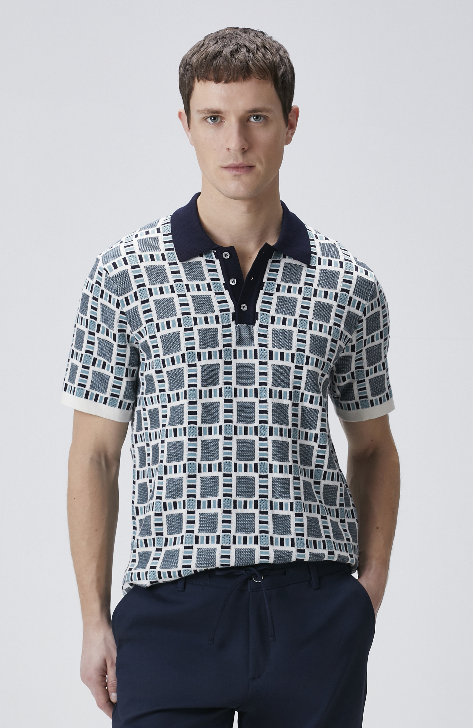 Mint Desenli Triko Kazak