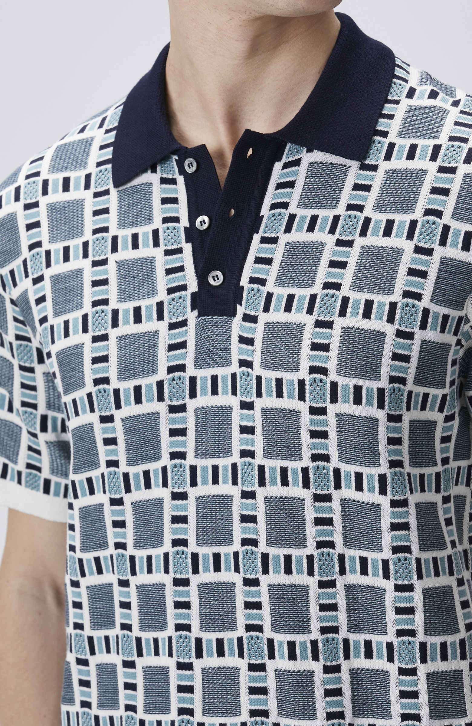 Mint Desenli Triko Kazak