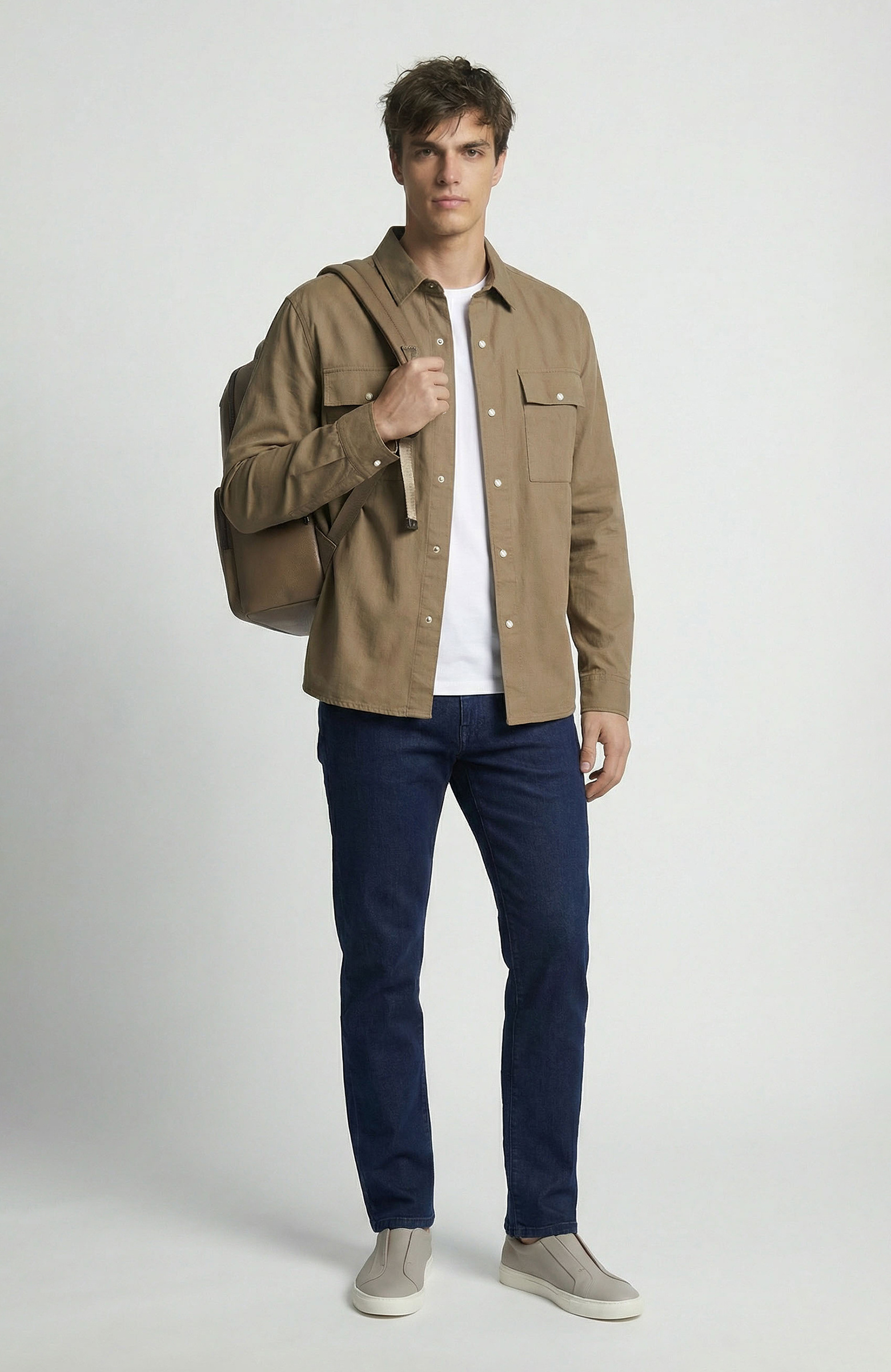 Khaki Paper Touch Shirt
