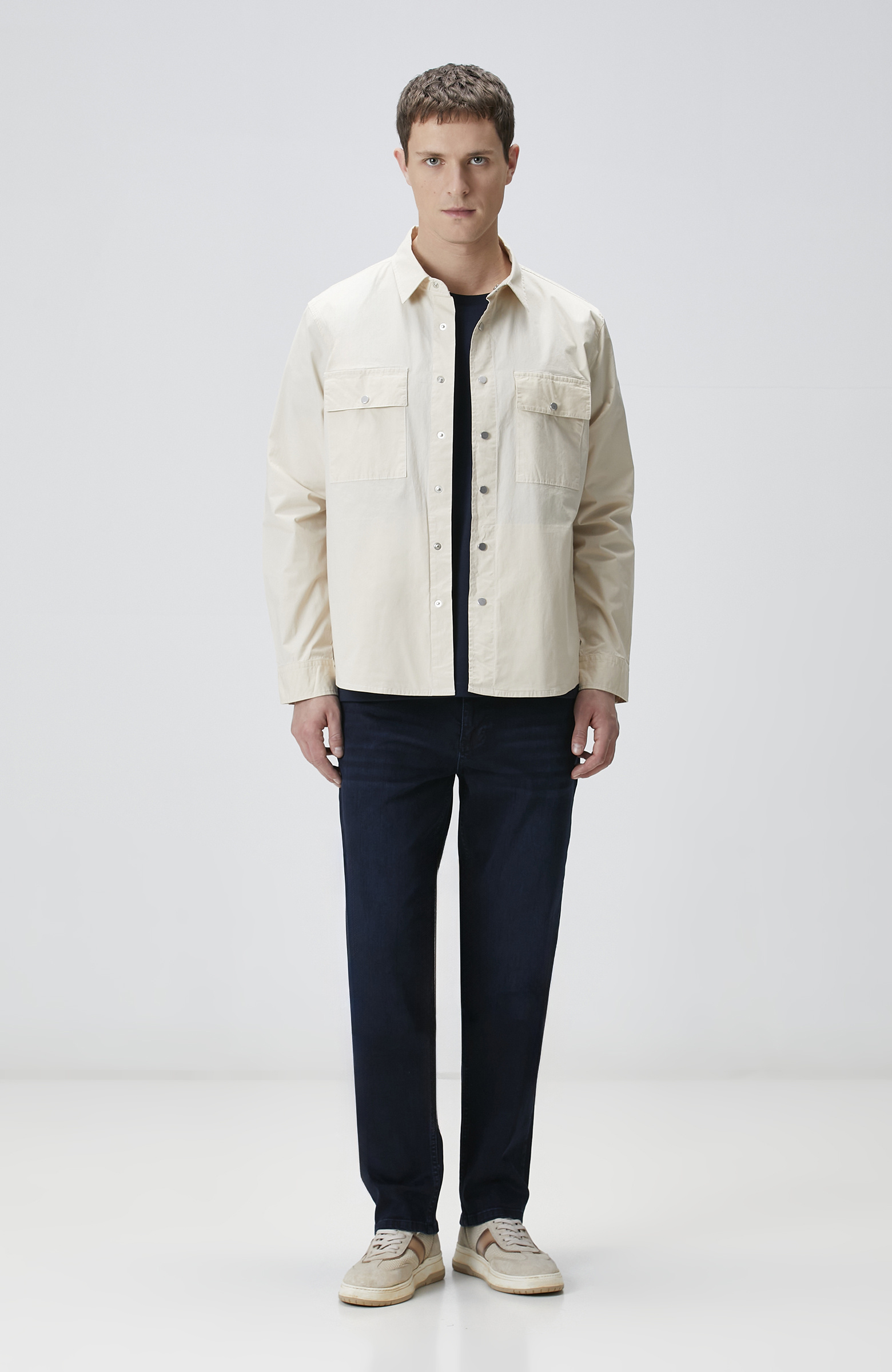 Bej Paper Touch Dış Gömlek