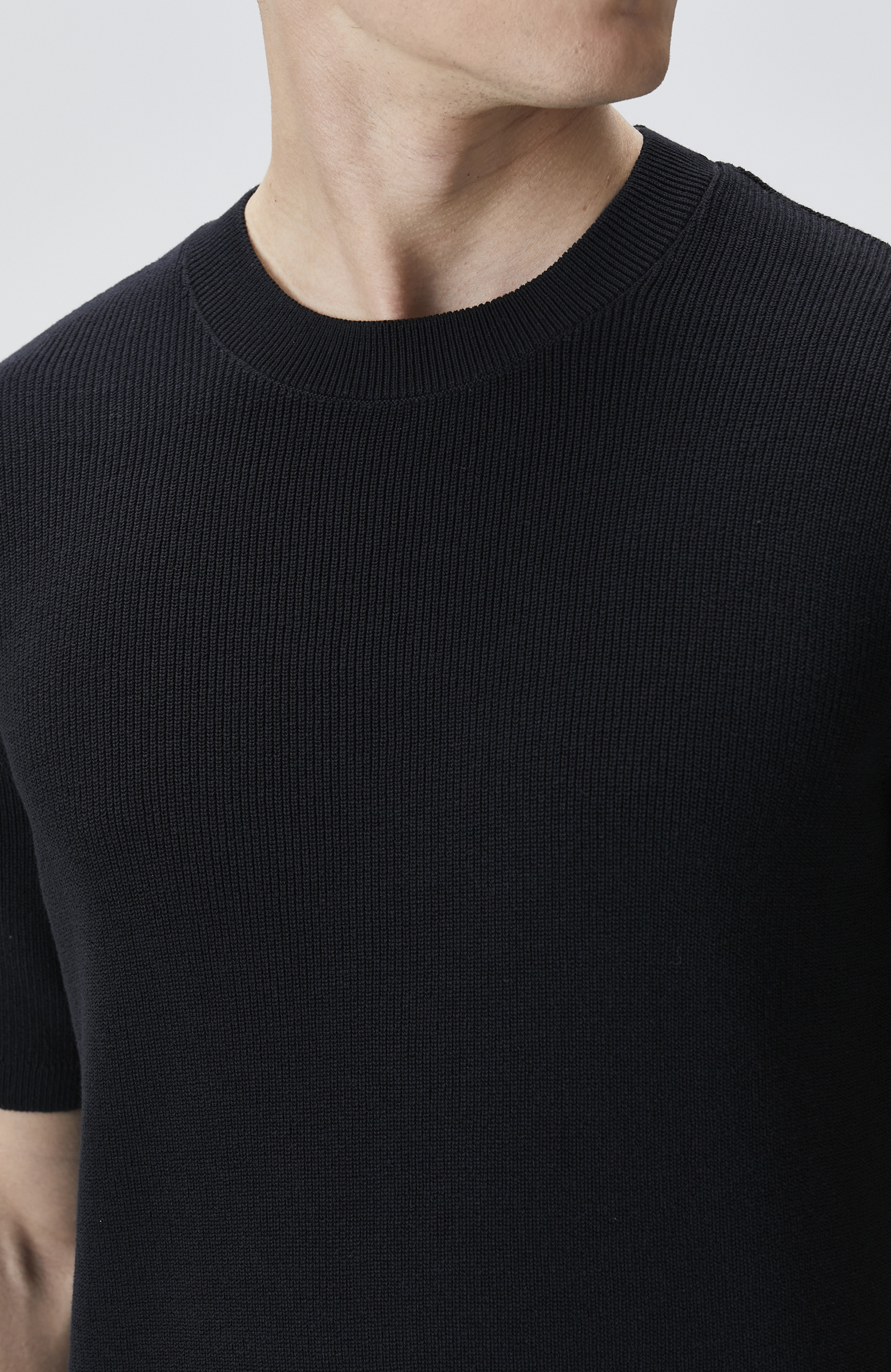 Siyah Pamuk Triko Kazak