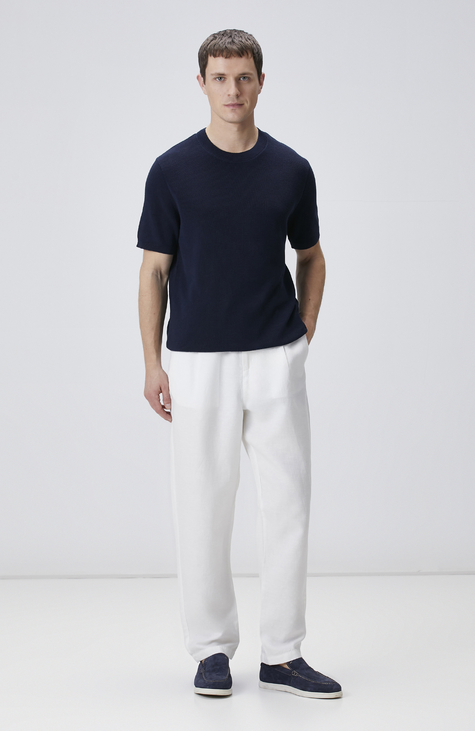 Lacivert Pamuk Triko Kazak