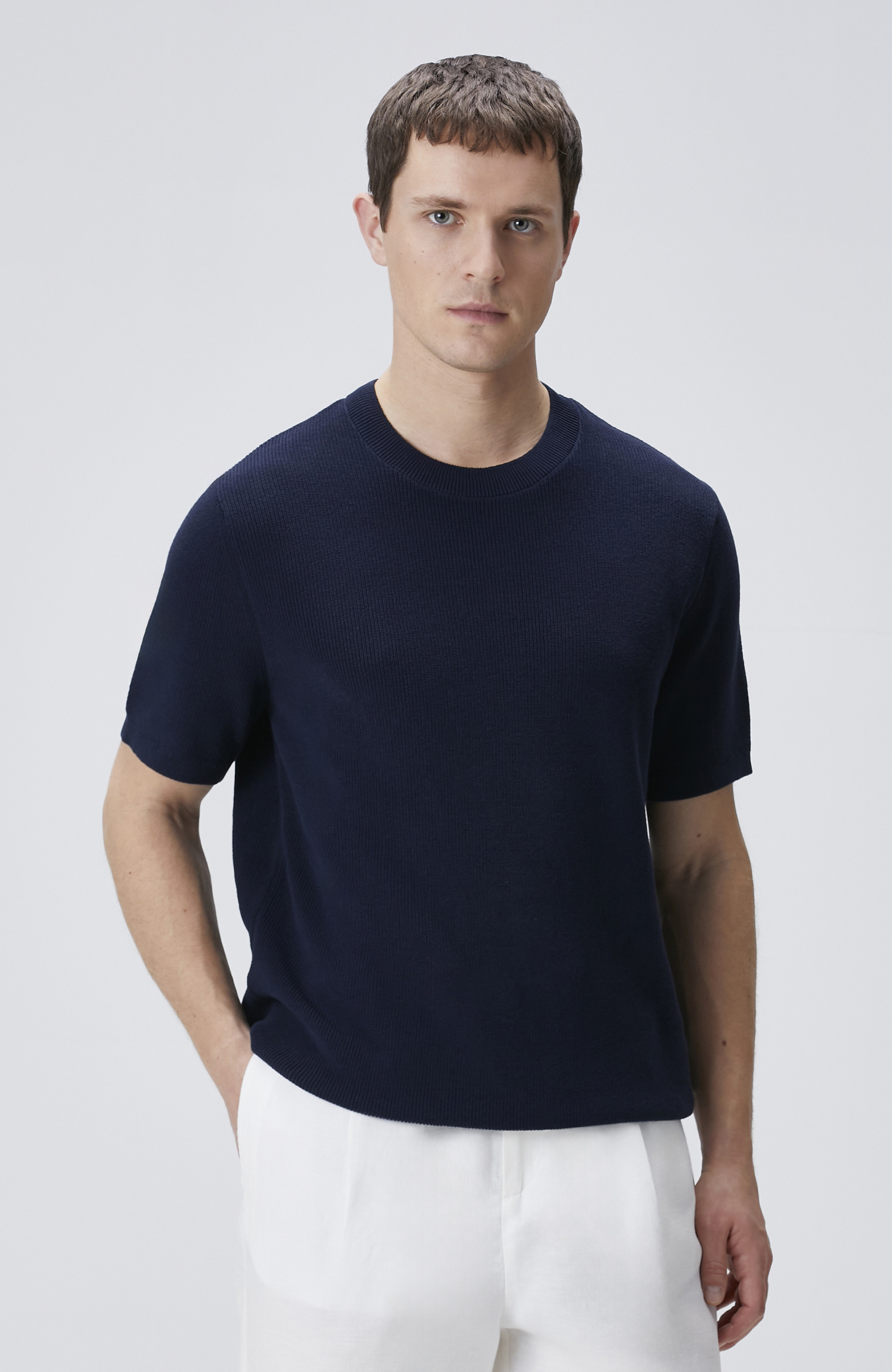 Lacivert Pamuk Triko Kazak