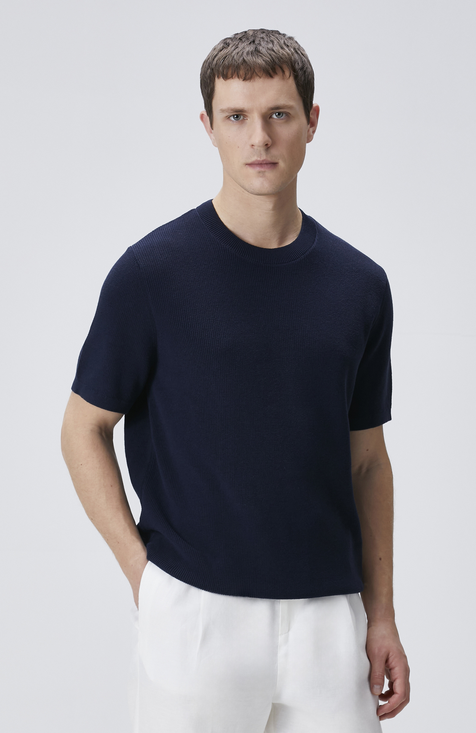 Lacivert Pamuk Triko Kazak