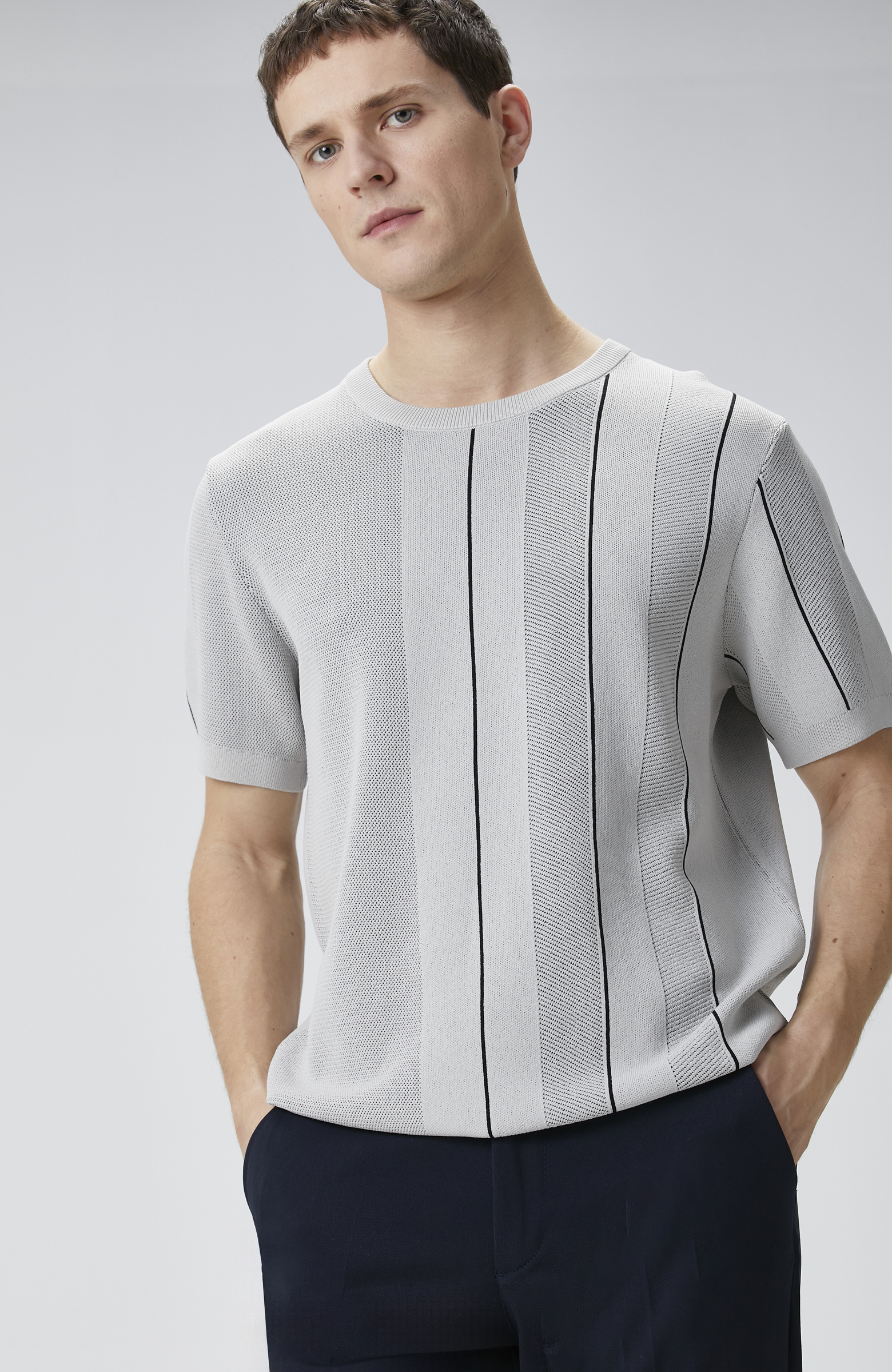 Taş Desenli Bisiklet Yaka Triko Kazak