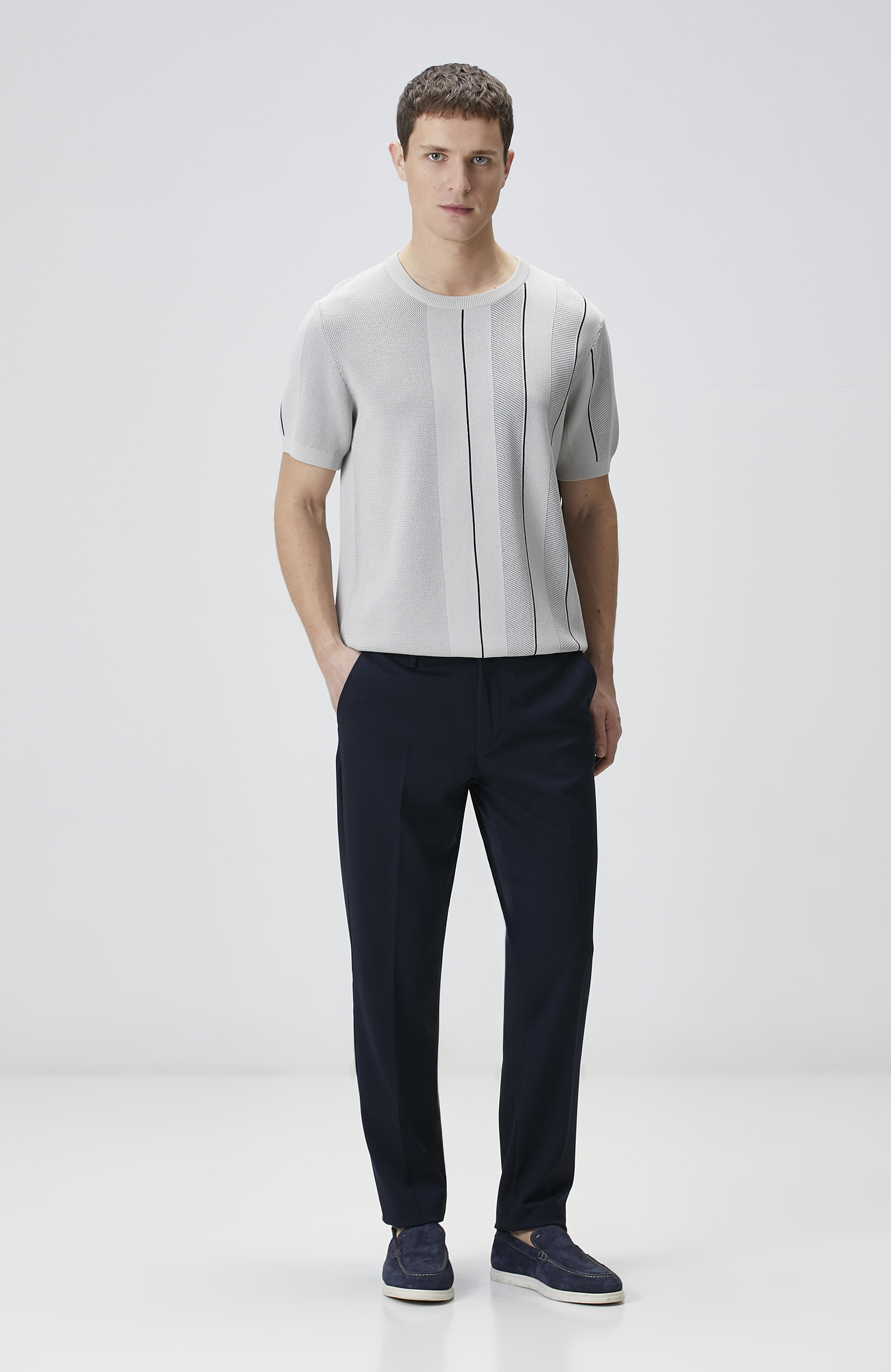 Taş Desenli Bisiklet Yaka Triko Kazak