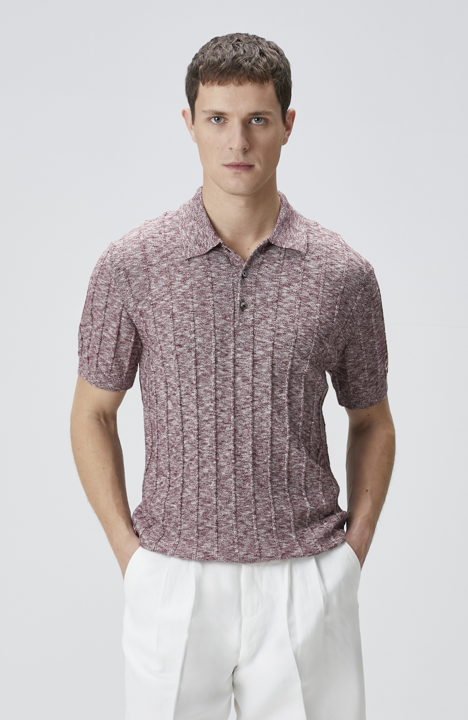 Bordo Selanik Örgü Triko Kazak